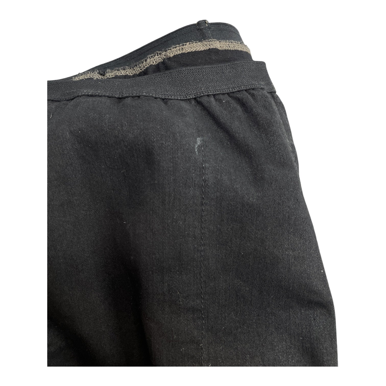 RICK OWENS DRKSHDW/Skirt/S/Cotton/BLK/WAXED SLIT SKIRT DS01C6343 view 4