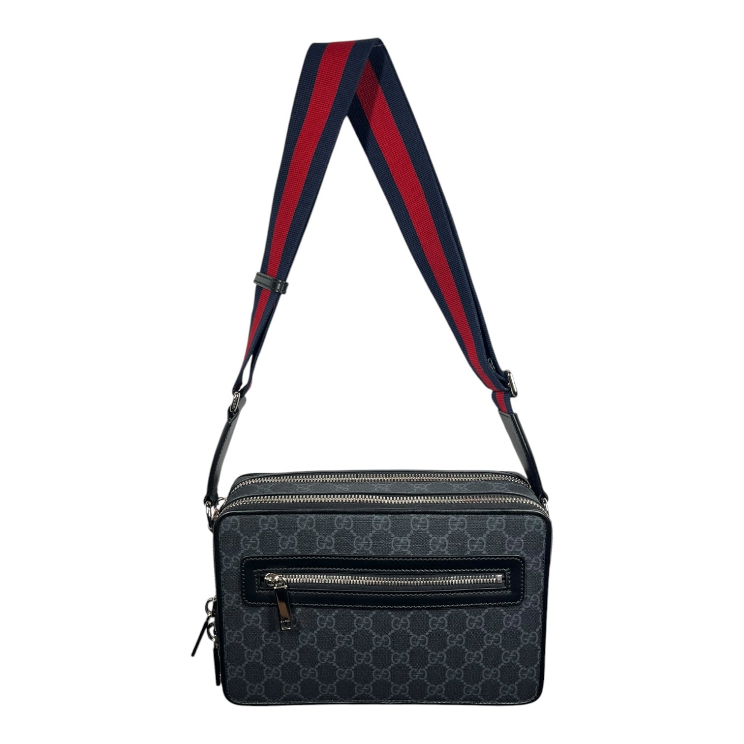GUCCI/Cross Body Bag/Monogram/Leather/BLK/GG SUPREME MESSENGER BAG view 1