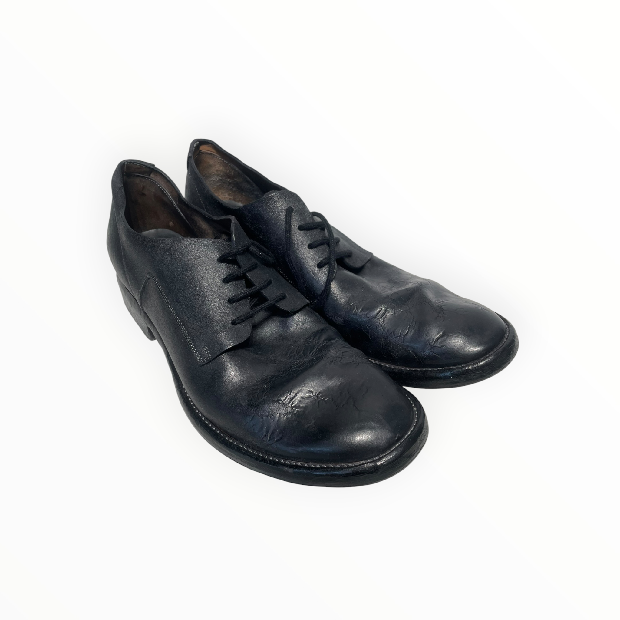 11 By Boris Bidjan Saberi/Dress Shoes/EU 42/Leather/BLK/spolied leather view 1