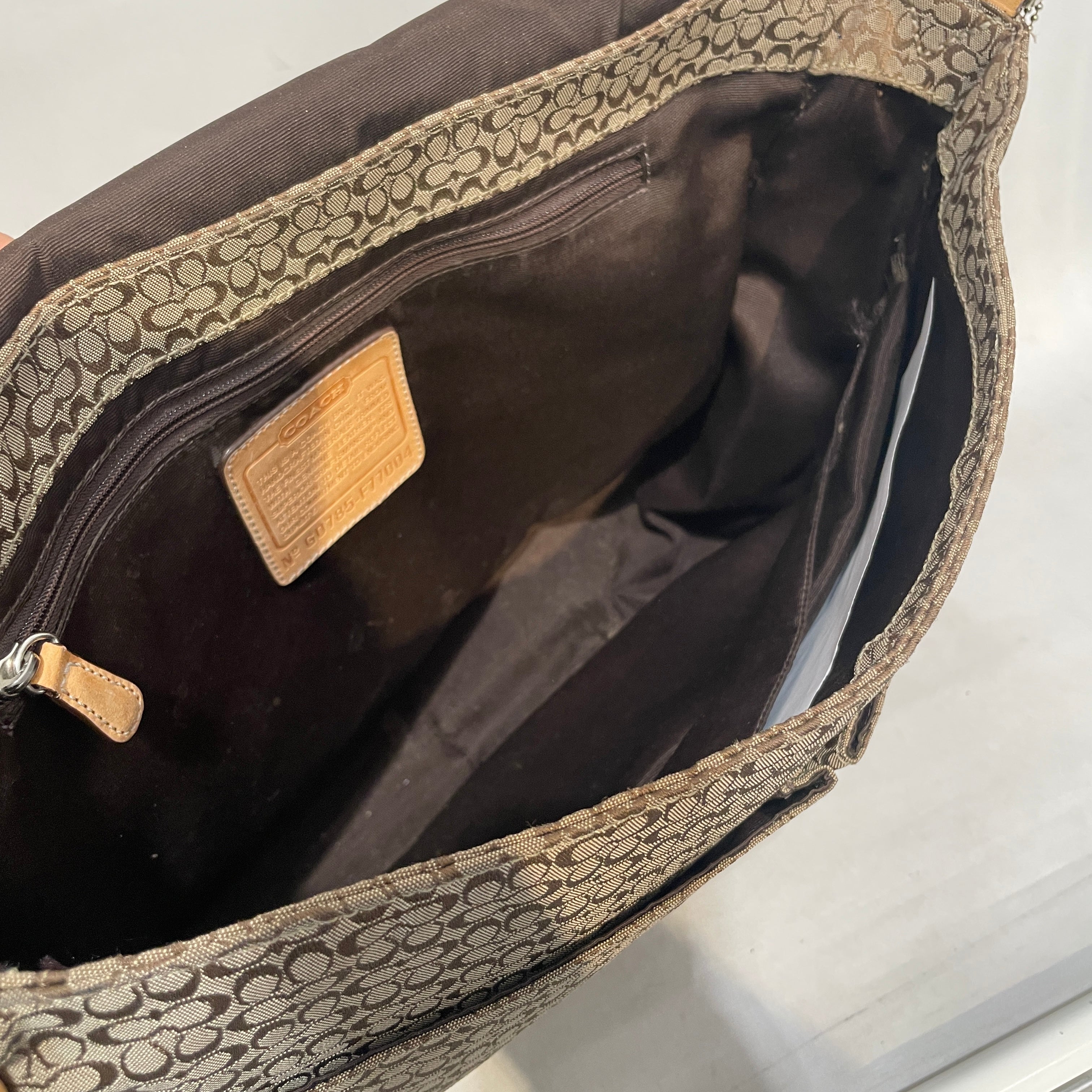 COACH/Cross Body Bag/Monogram/Cotton/BRW/Hudson Jacquard Messenger Bag view 3