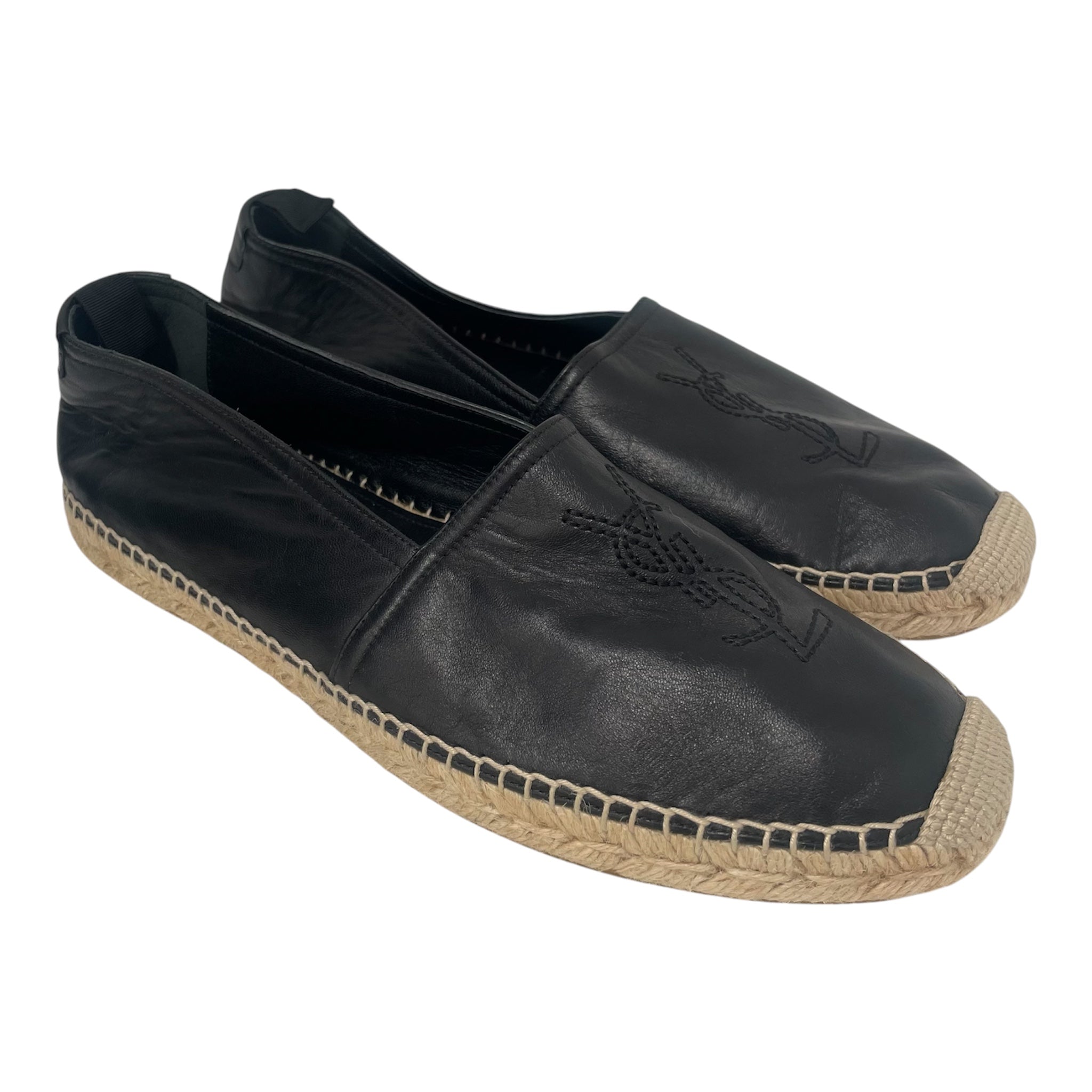 YVES SAINT LAURENT/Espadrilles/US 11/Leather/BLK/ view 1