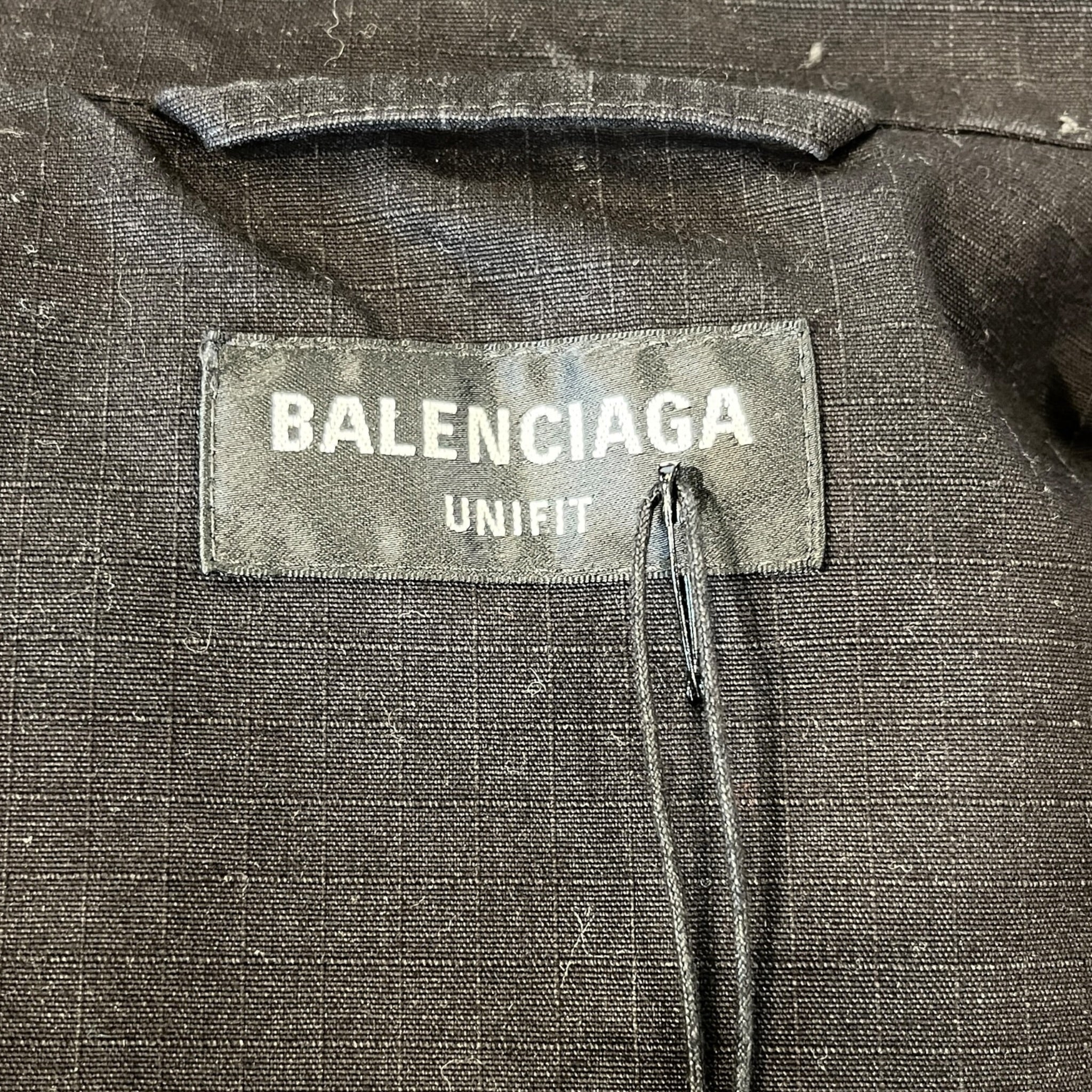 BALENCIAGA/Military Jkt/39/Cotton/BLK/Single Breasted/MULTI POCKET CARGO view 4