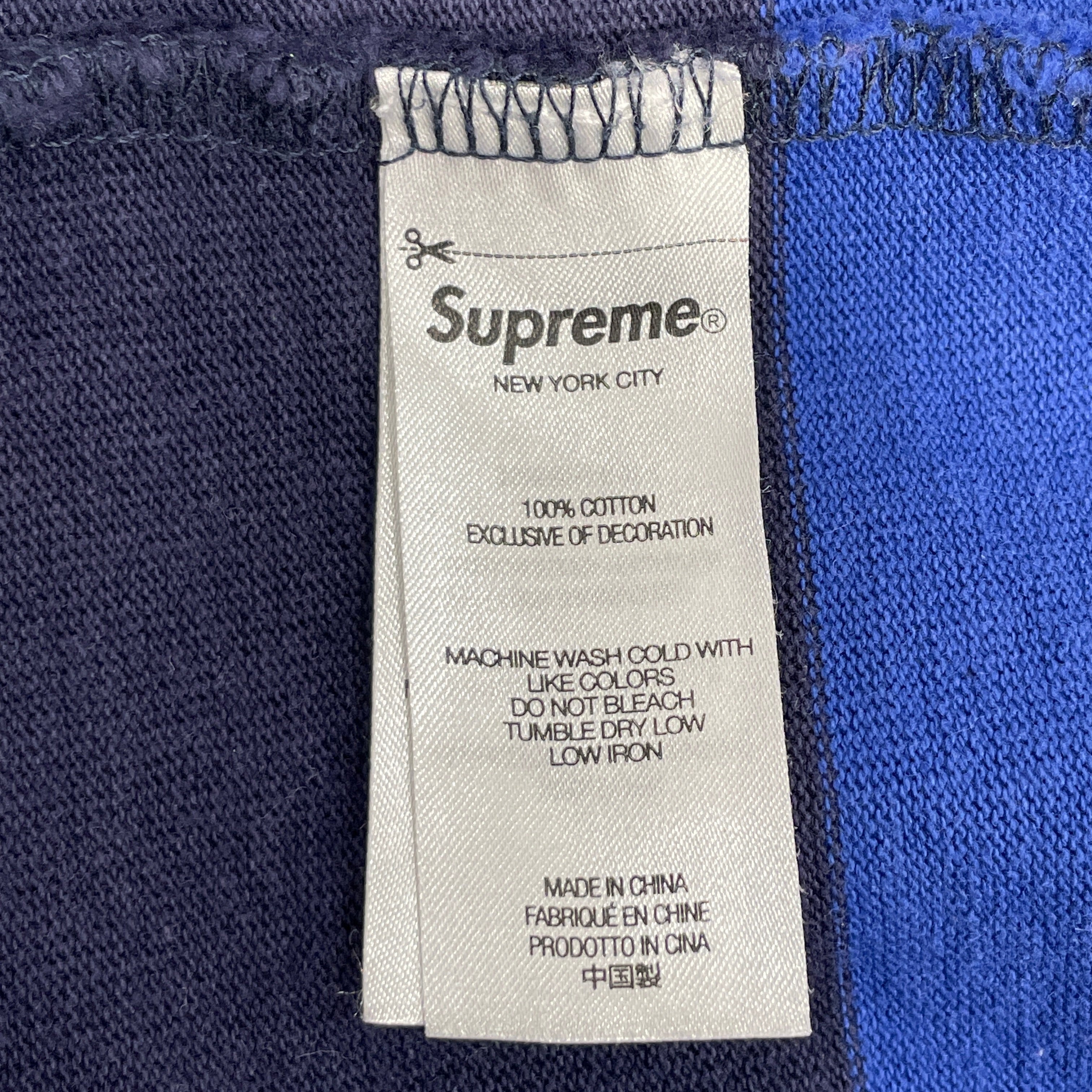 Supreme/Sweatshirt/S/Stripe/Cotton/NVY/STITCH 3 LOGO view 4