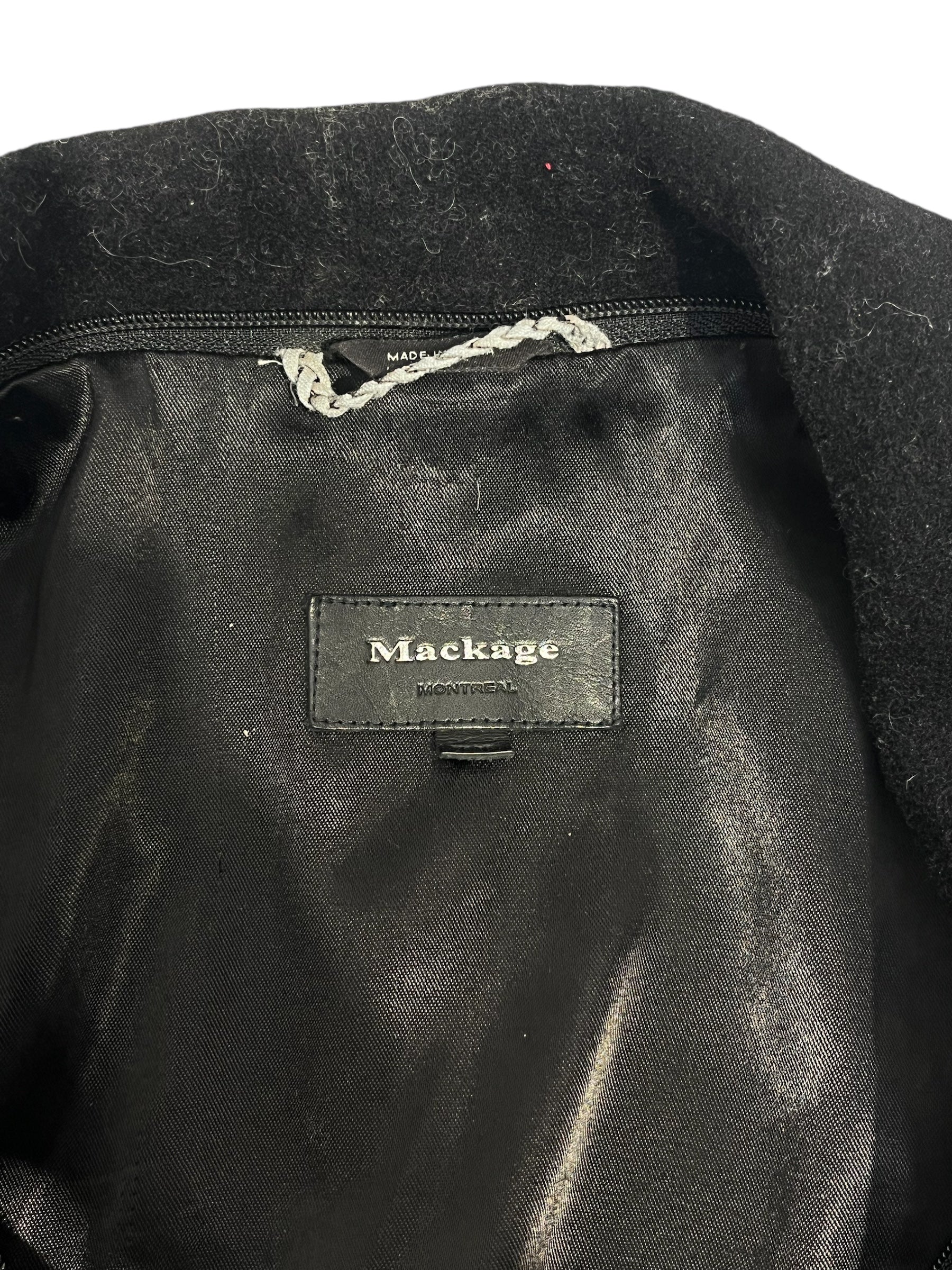 MACKAGE/Peacoat/XS/Wool/BLK/`LEATHER POCKET SLITS view 3