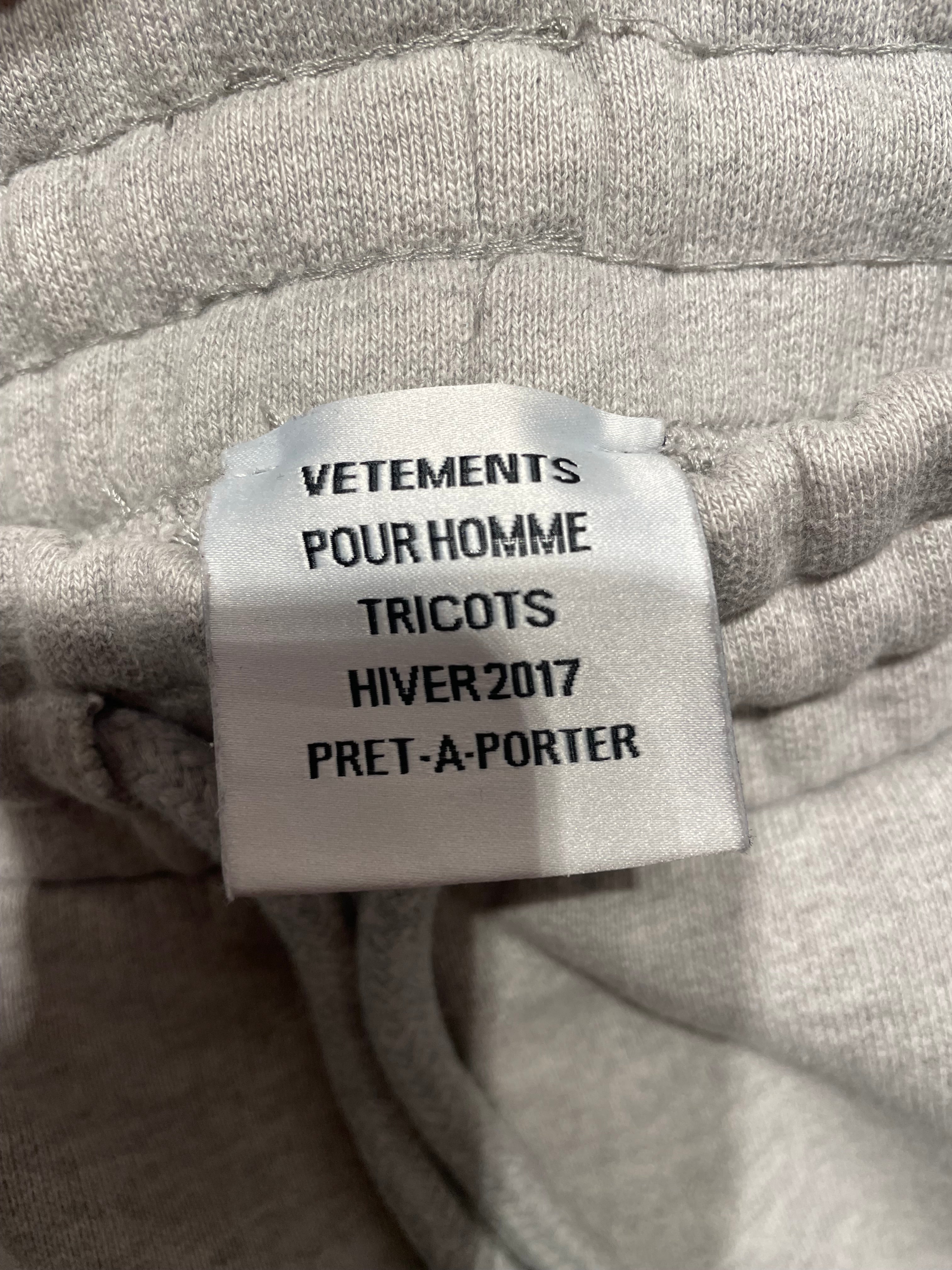 VETEMENTS/Pants/M/Cotton/GRY/Red logo sweats view 3