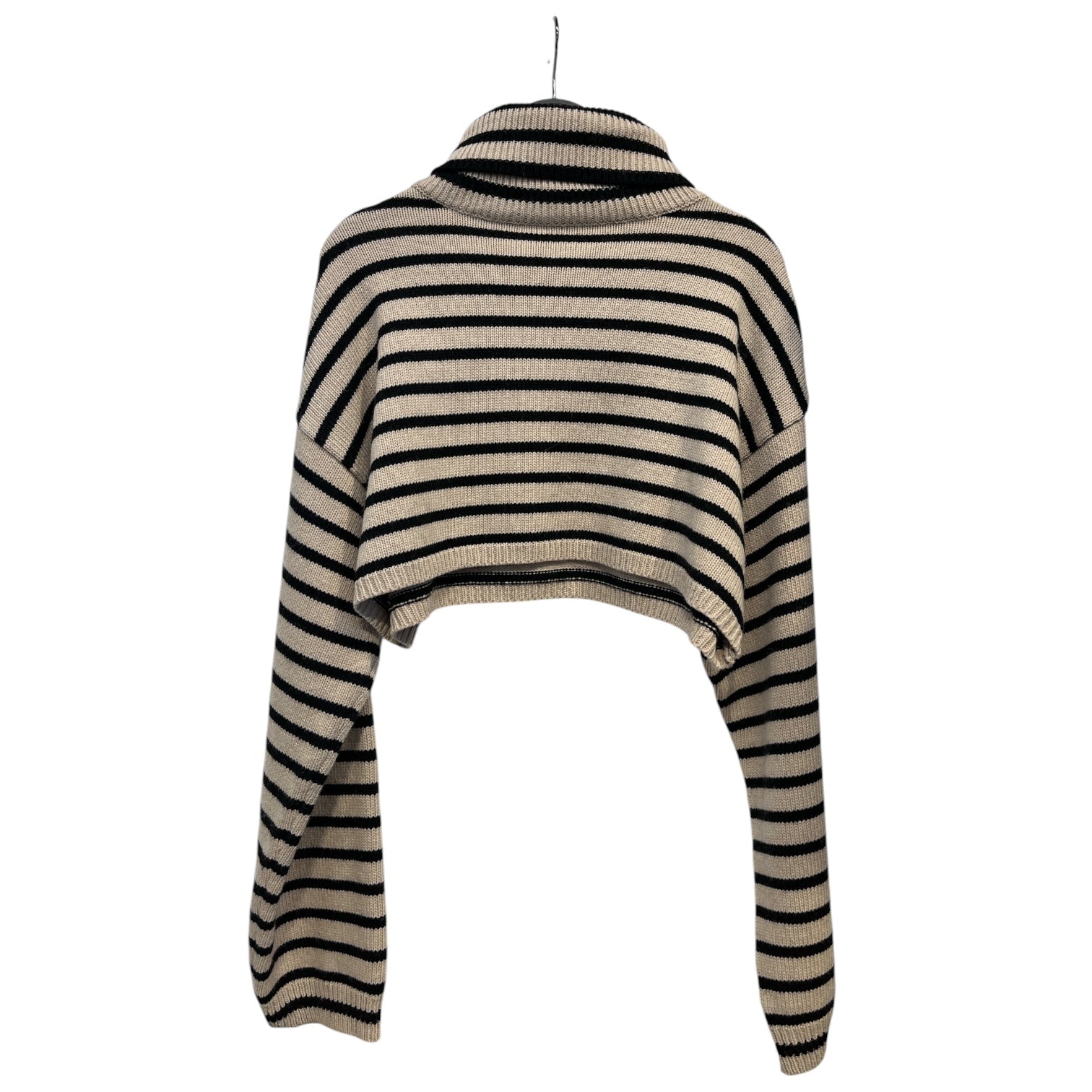 THE FRANKIE SHOP/Sweater/XS/Stripe/Cotton/BEG/CROPPED TURTLENECK view 2