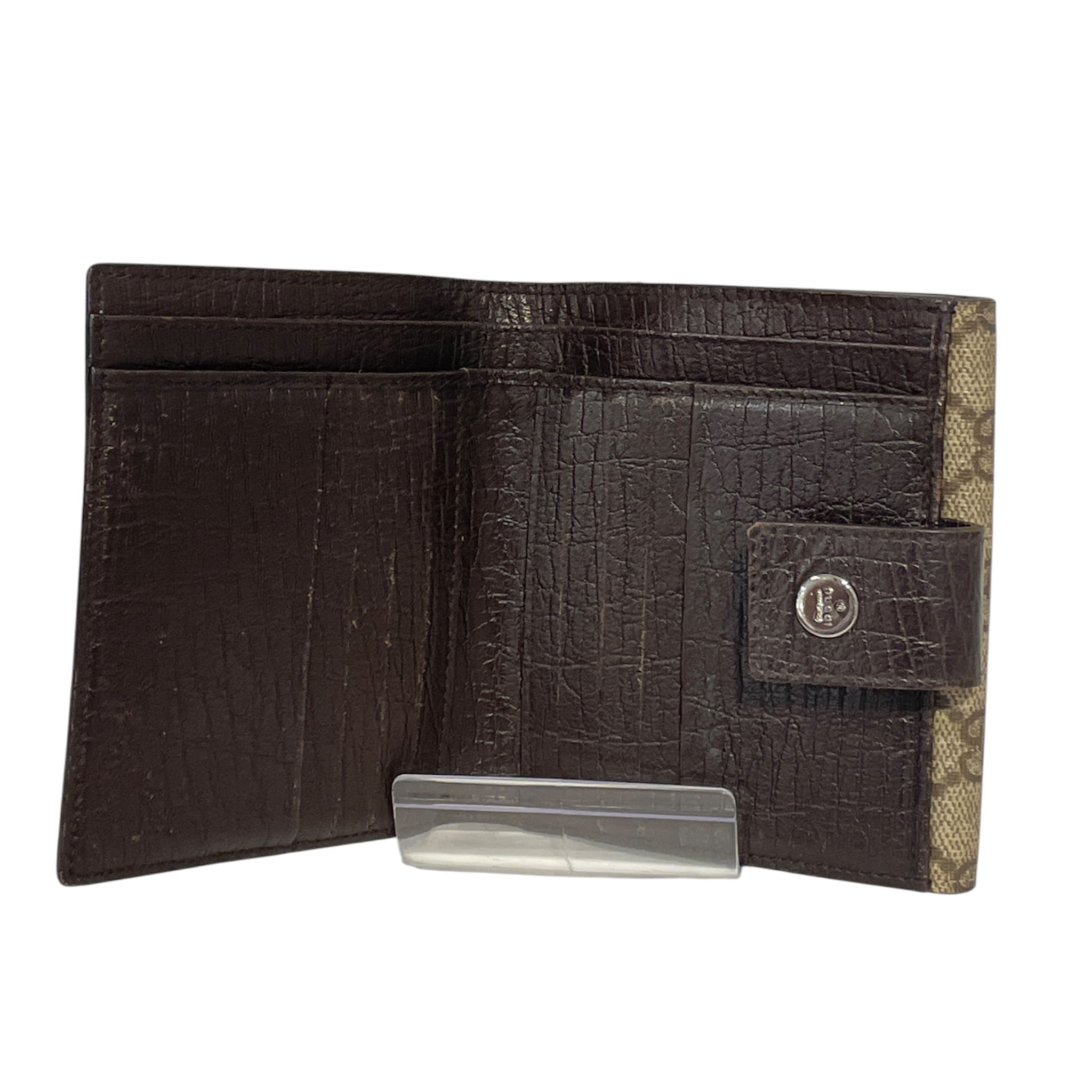 GUCCI/Bifold Wallet/Monogram/Leather/KHK/49XRGYM view 4