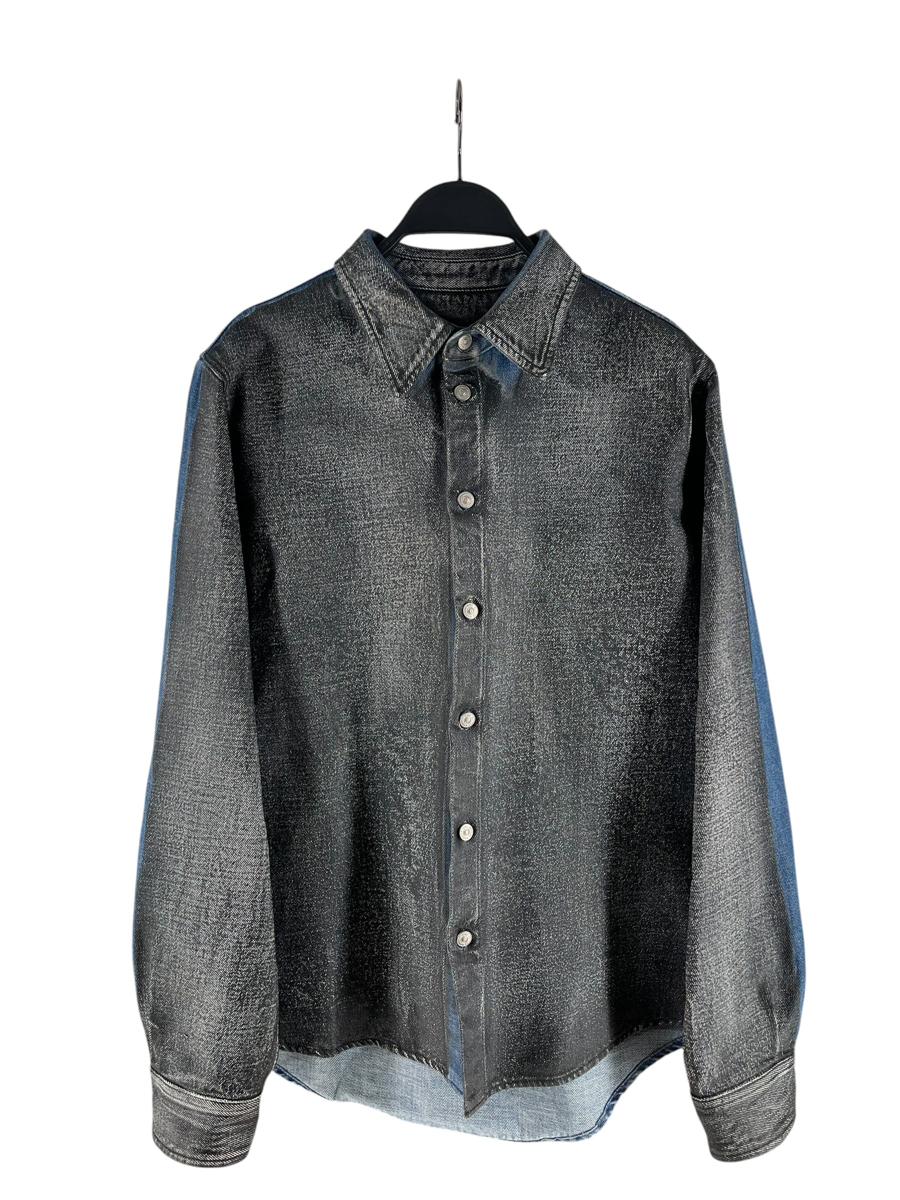MM6/LS Shirt/M/Denim/GRY/RN 15409 GRY BLU JACKET ON BCK view 1