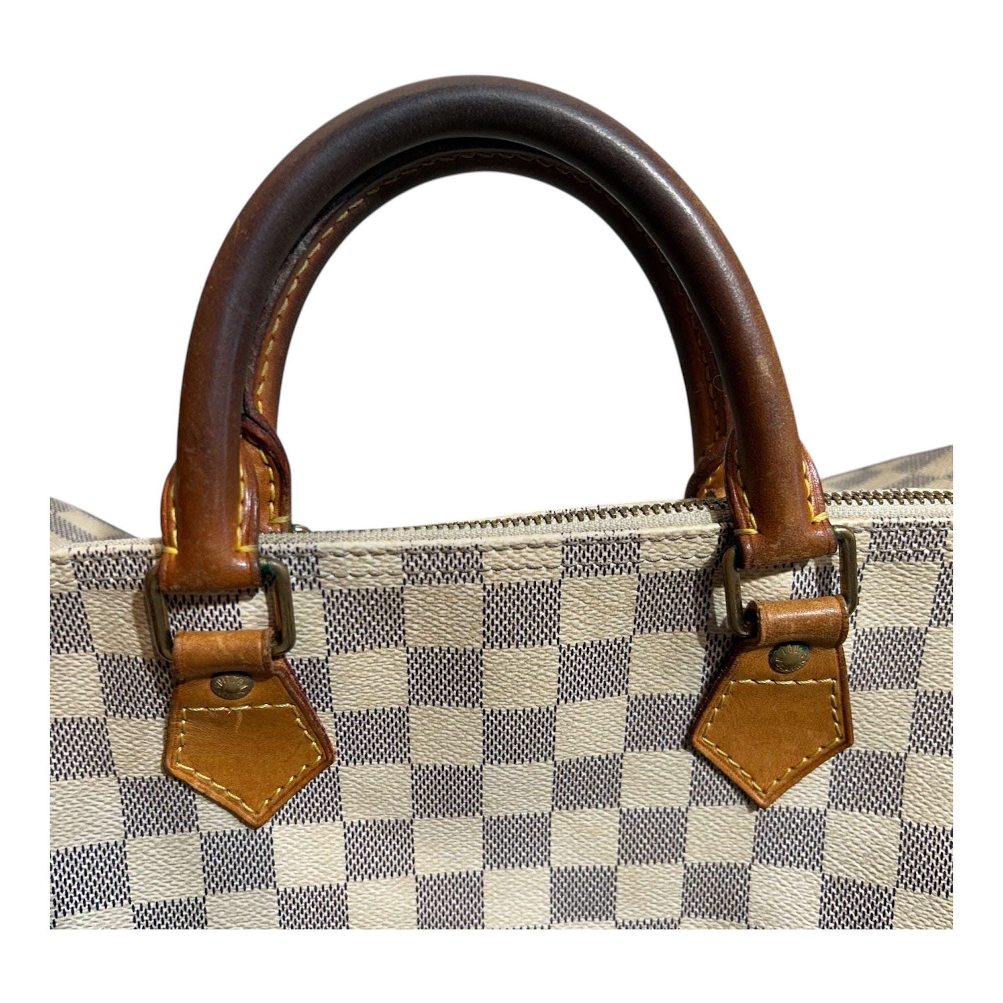 LOUIS VUITTON/Bag/Hombre Check/Leather/CRM/DAMIER AZUR SPEEDY 35 view 7