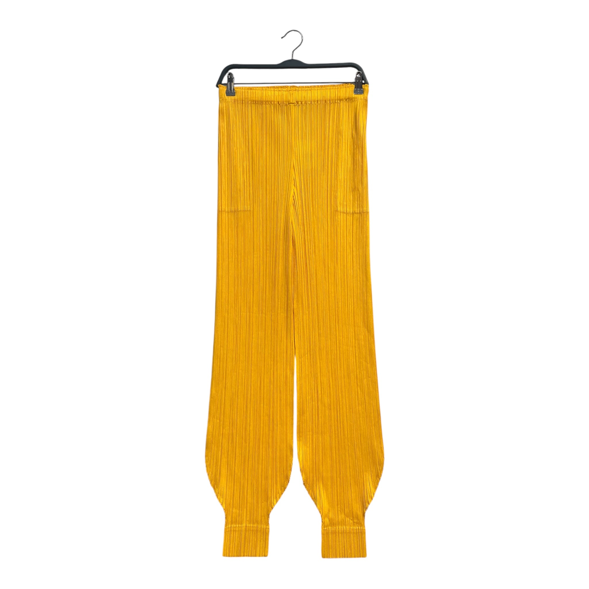 PLEATS PLEASE ISSEY MIYAKE/Bottoms/5/Polyester/YEL/YELLOW PLEATED PANTS view 1