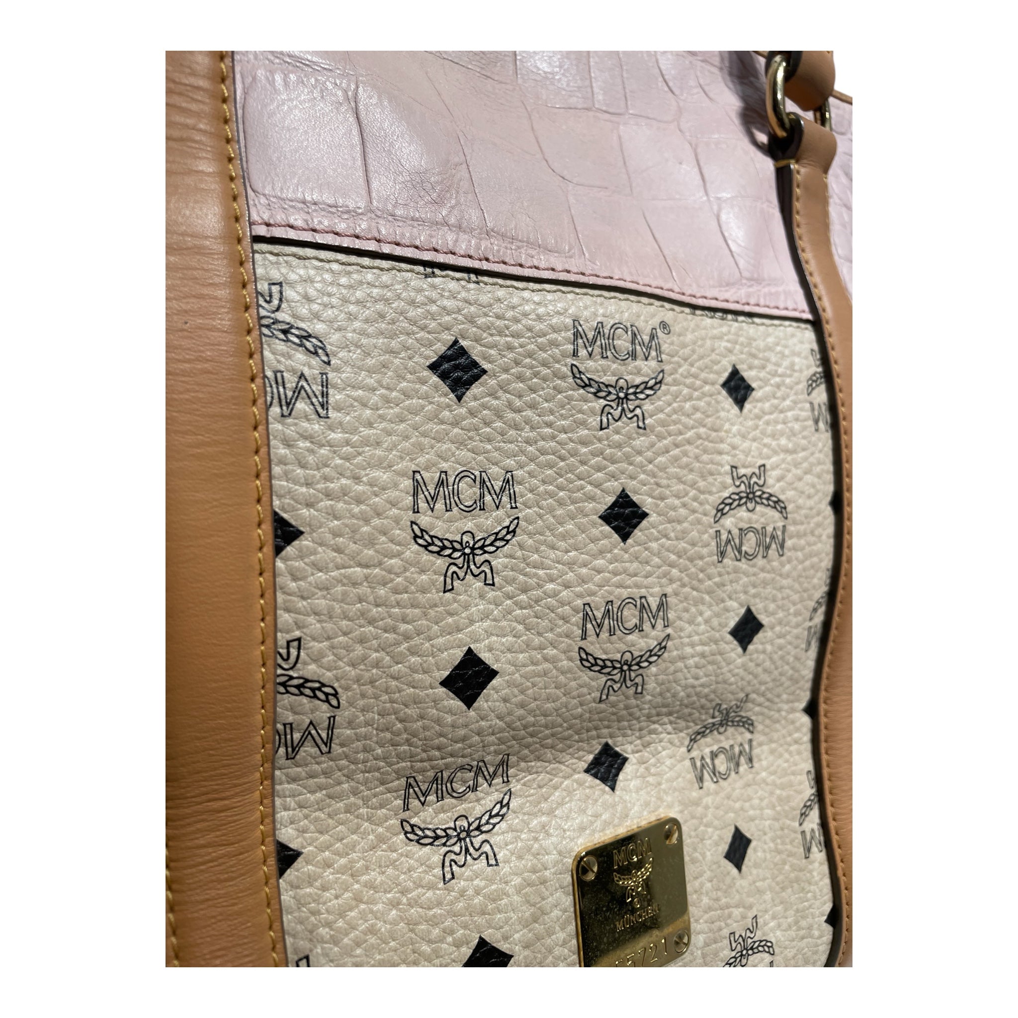 MCM/Tote Bag/Monogram/Leather/CRM/e5721 view 5
