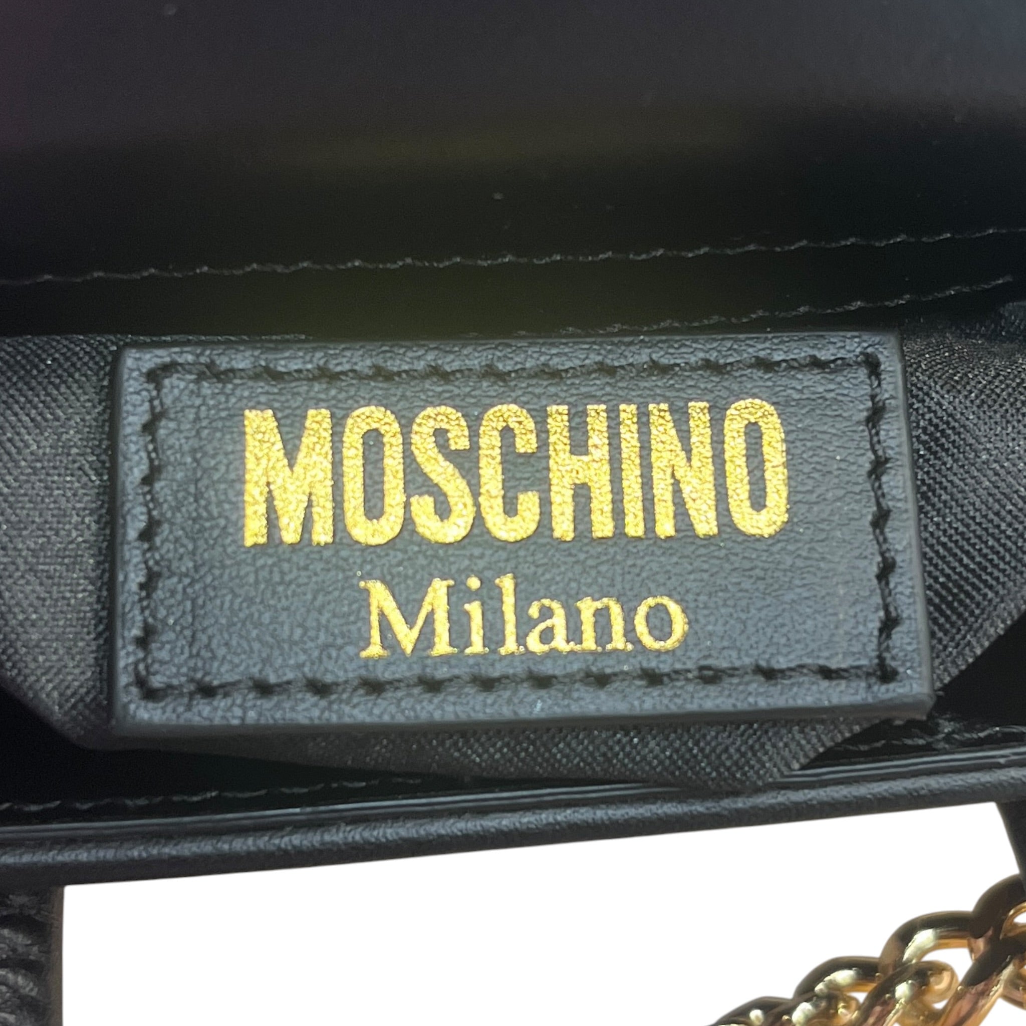 MOSCHINO/Hand Bag/Leather/BLK/moschino belt bag view 4