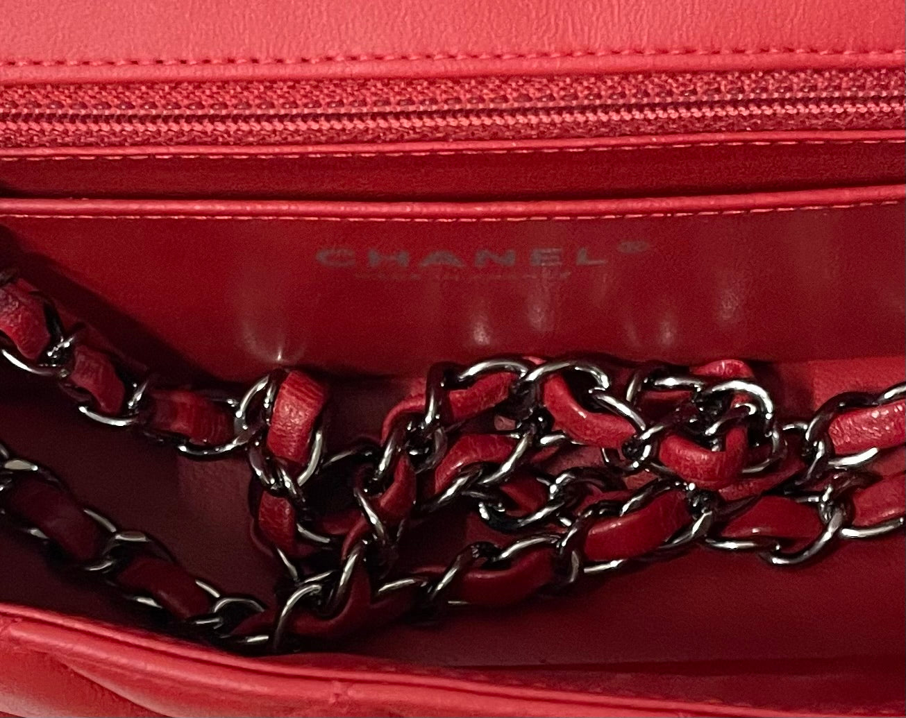 CHANEL/Cross Body Bag/Leather/RED/20277299 view 5