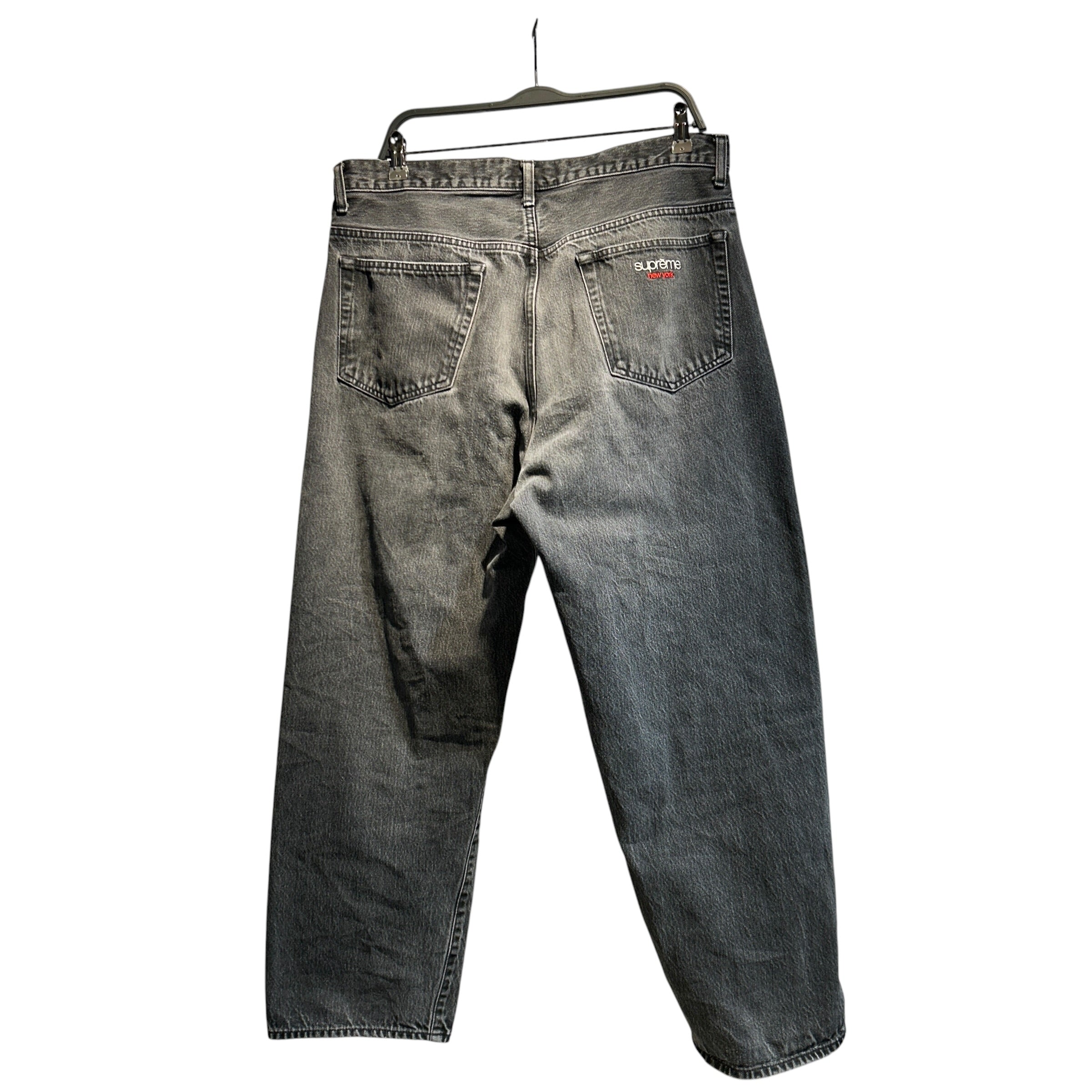 Supreme/Pants/34/Denim/BLK/baggy, embroidered pocket view 2