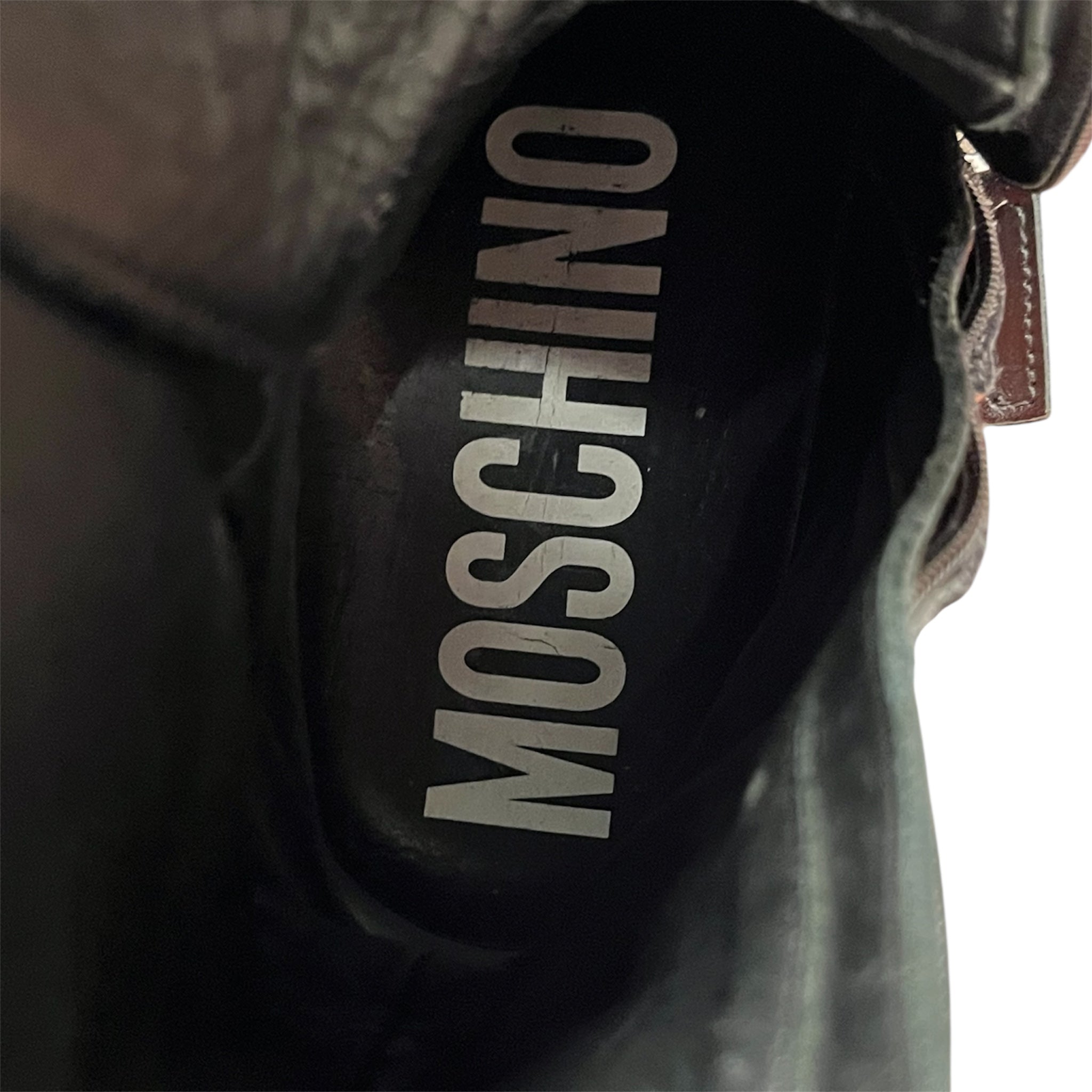 MOSCHINO/Lace Up Boots/US 9/Graphic/ORN/ view 4