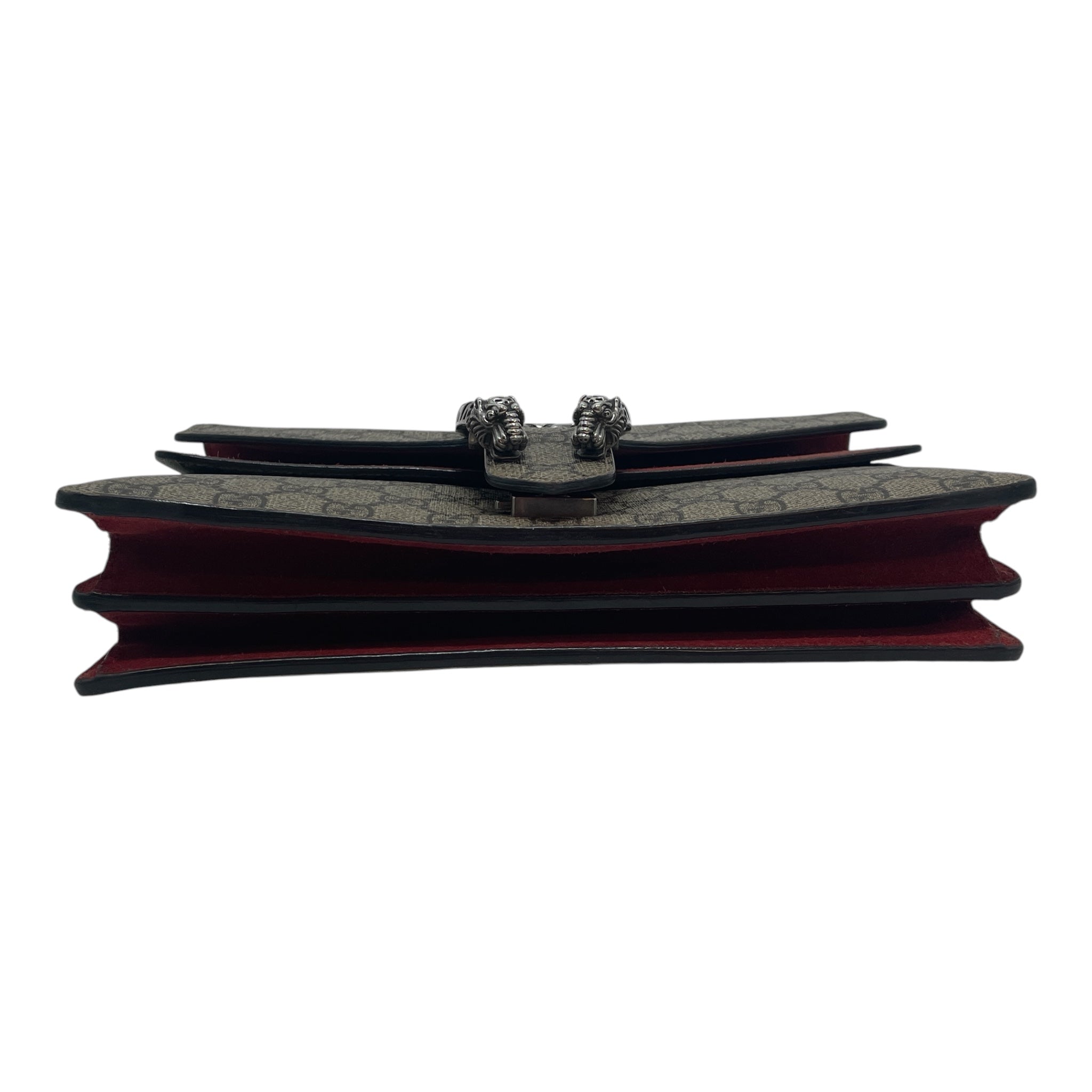 GUCCI/Bag/Monogram/Leather/CML/RED SUEDE SIDES/TIGER CLOSURE view 4