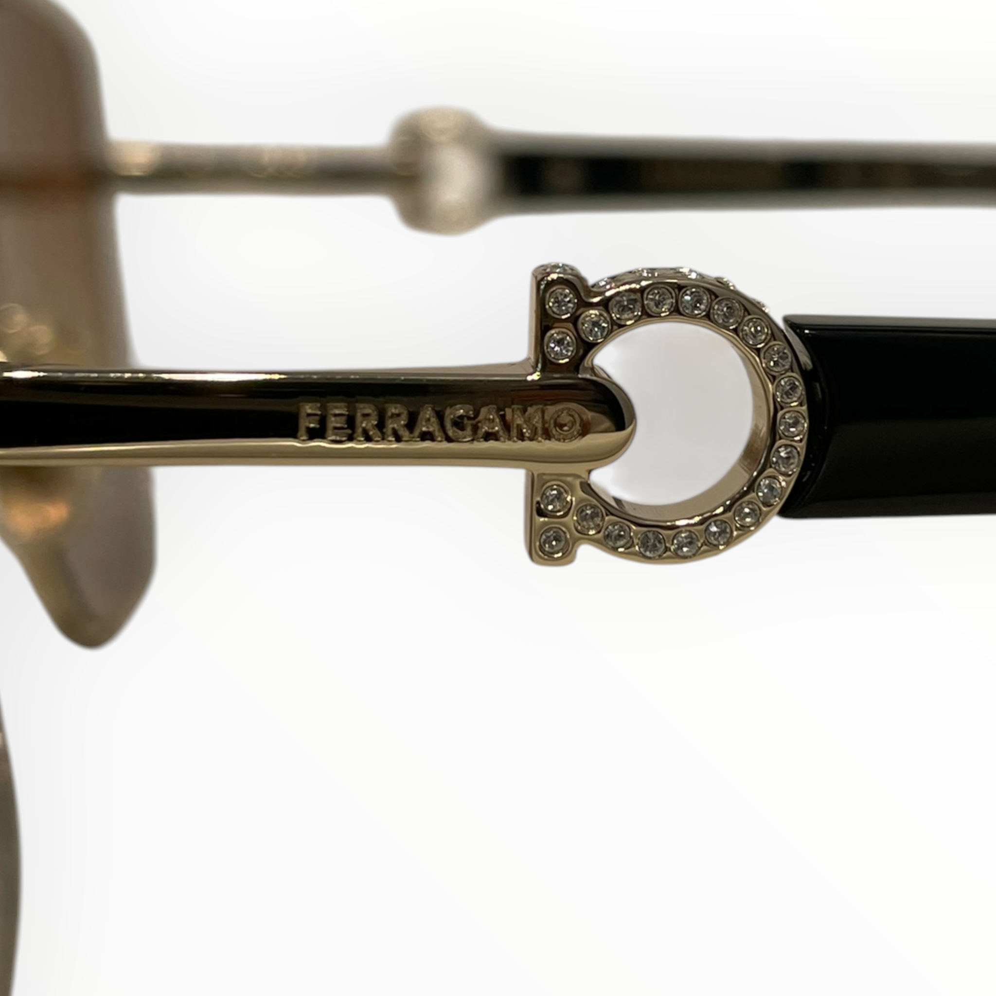 Salvatore Ferragamo/Glasses/Plastic/BLK/L's/Letter On Side Frame view 3
