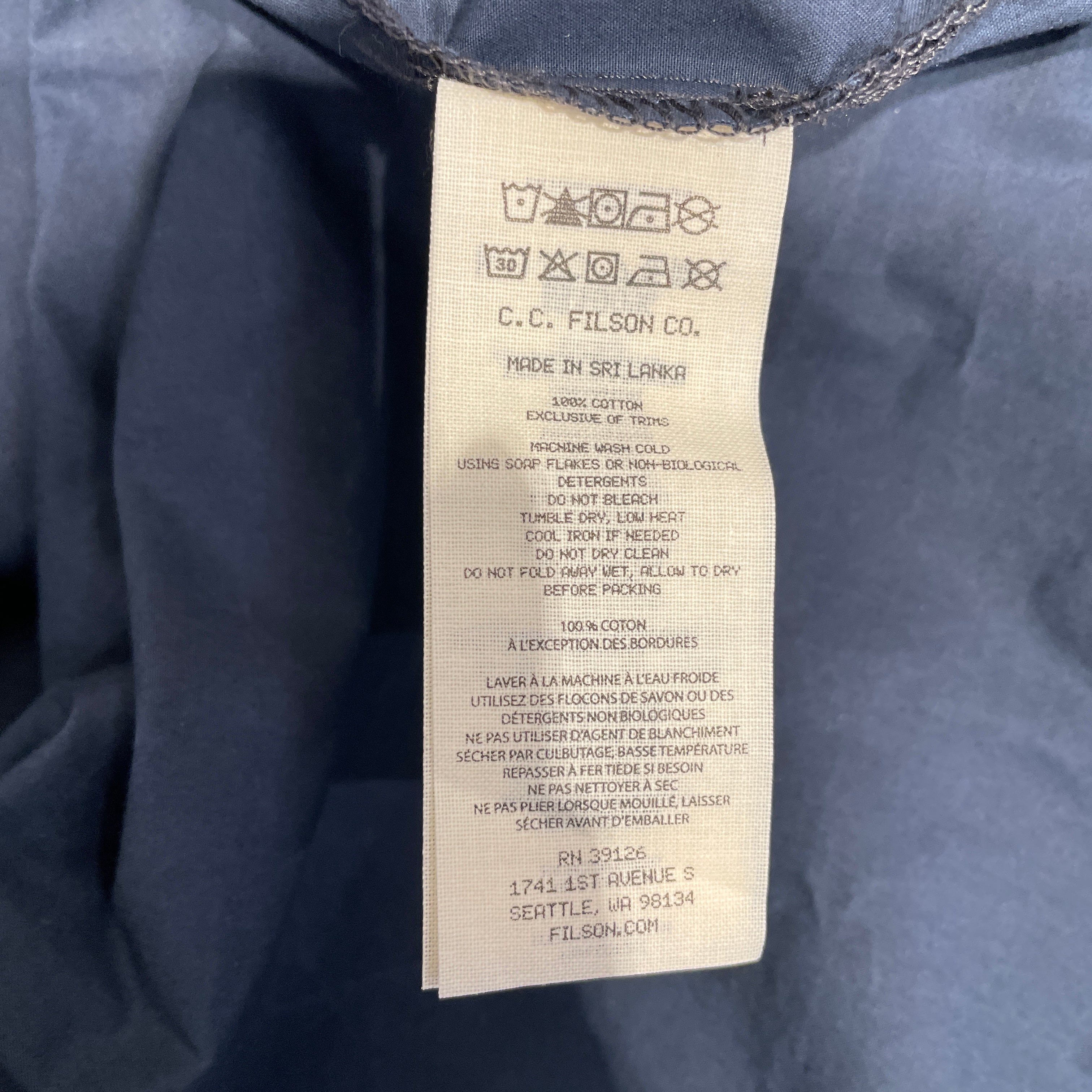 FILSON/Windbreaker/XL/Nylon/NVY/RANGER ANORAK view 4