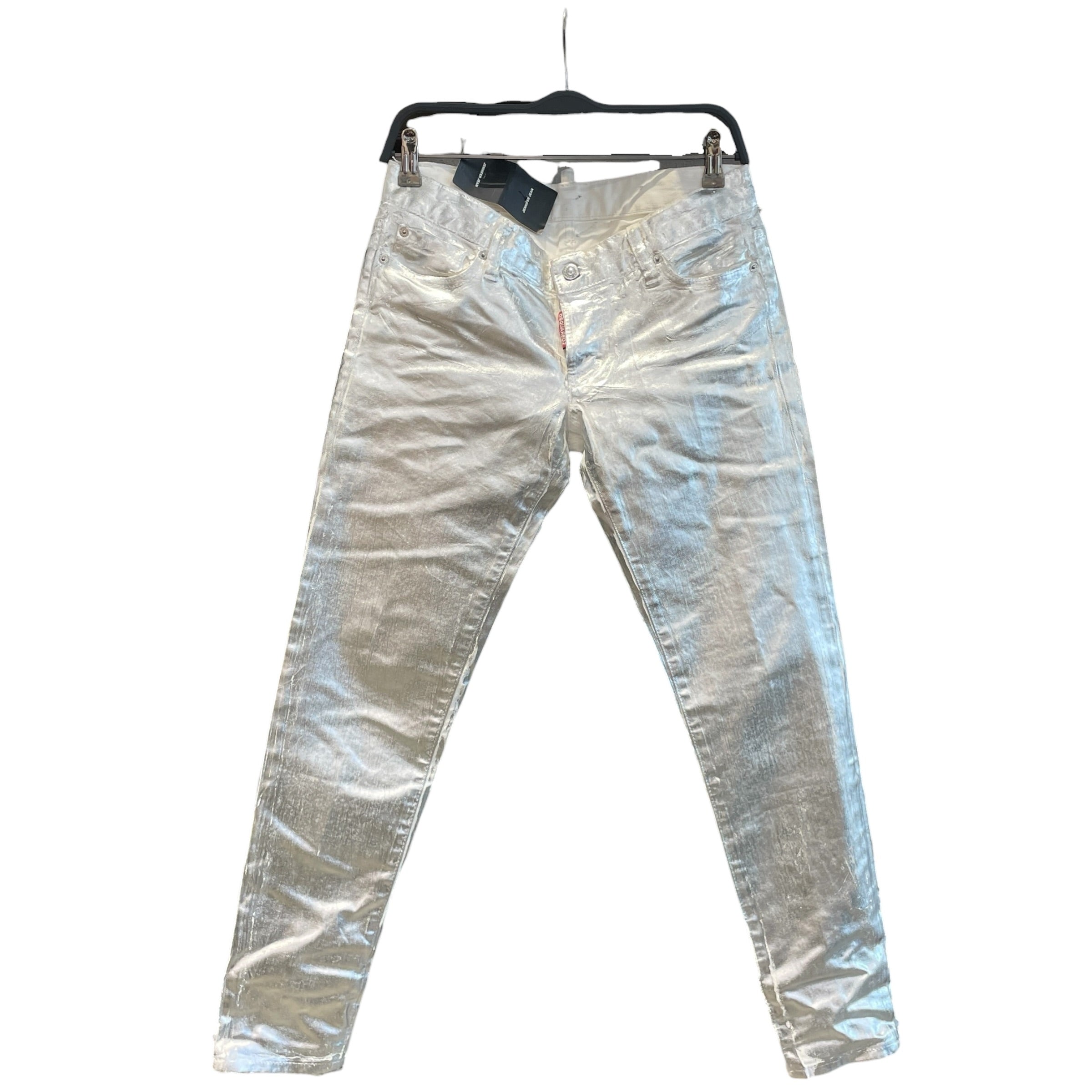 DSQUARED2/Skinny Pants/40/SLV/JENNIFER JEANS METTALIC view 1
