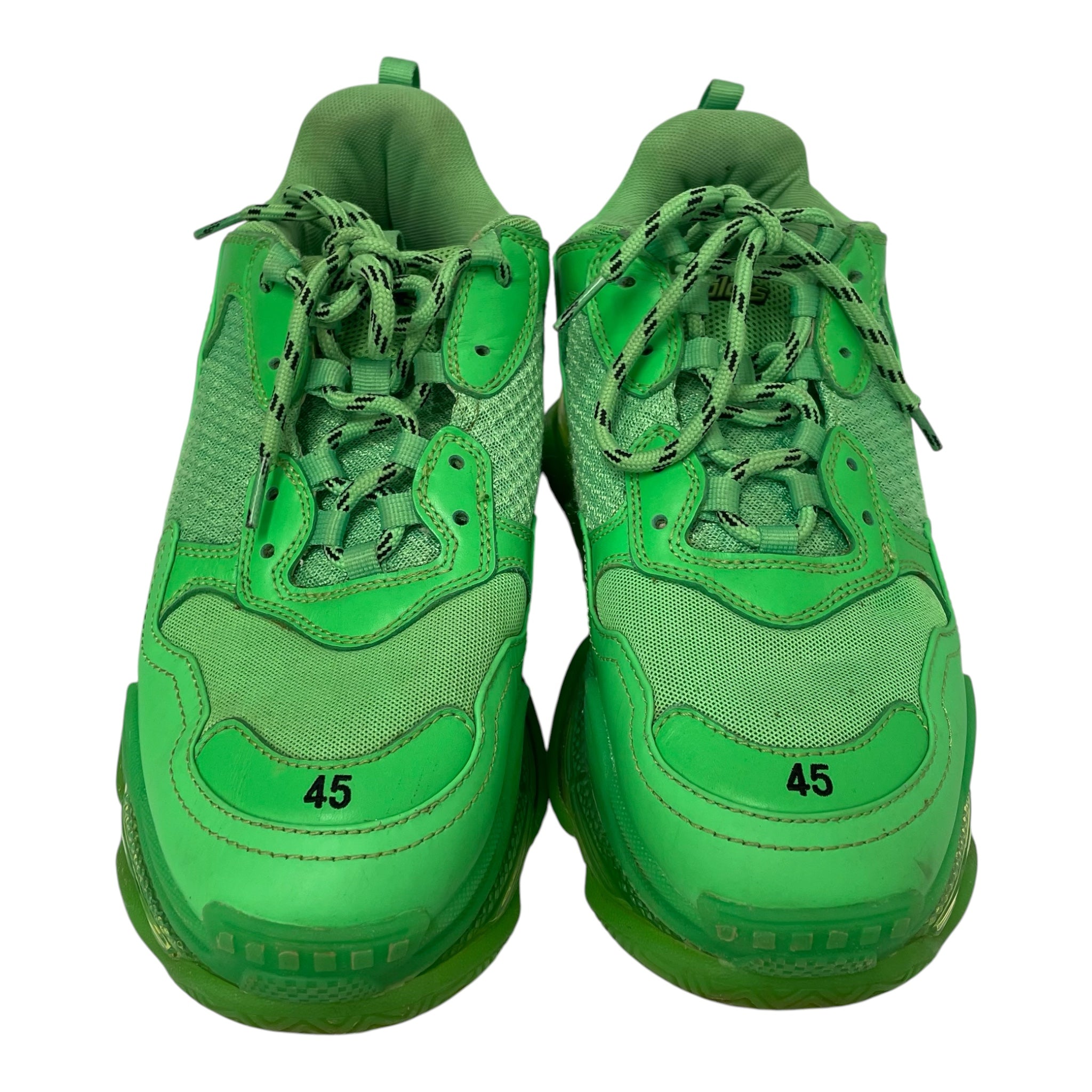 BALENCIAGA/Low-Sneakers/US 12/Leather/GRN/TRIPLE S view 4