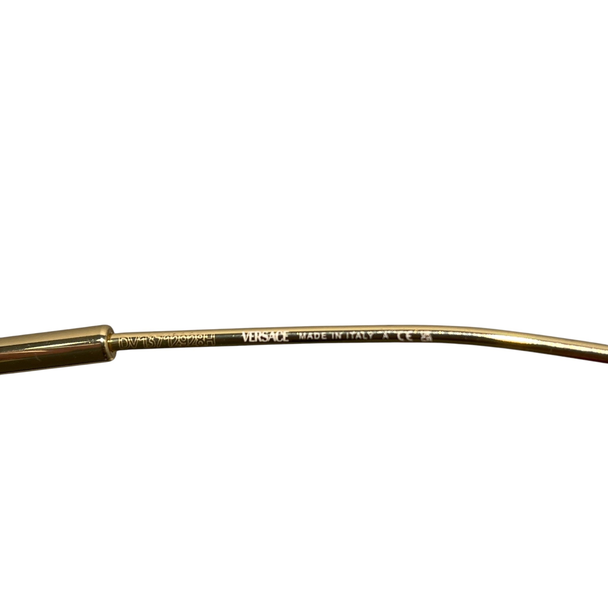 VERSACE/Sunglasses/Graphic/Metal/GLD/Rimless/M's/Gold Rectangle Unisex Sunnies view 5