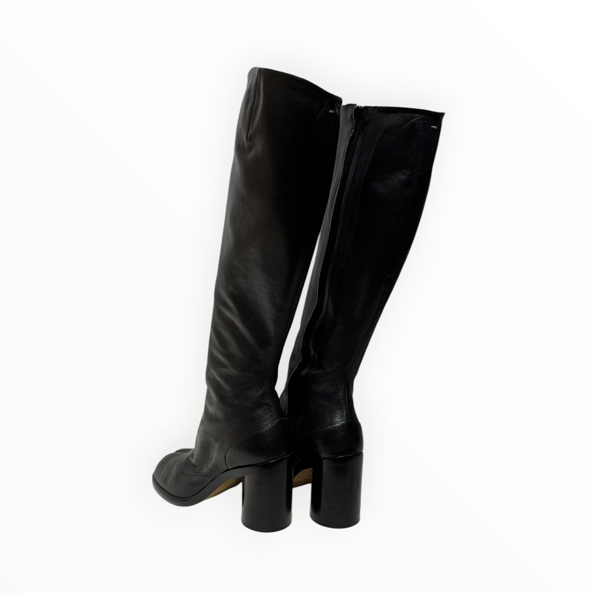 Maison Margiela/Dress Shoes/US 6/Leather/BLK/Tabi Long Boots view 2
