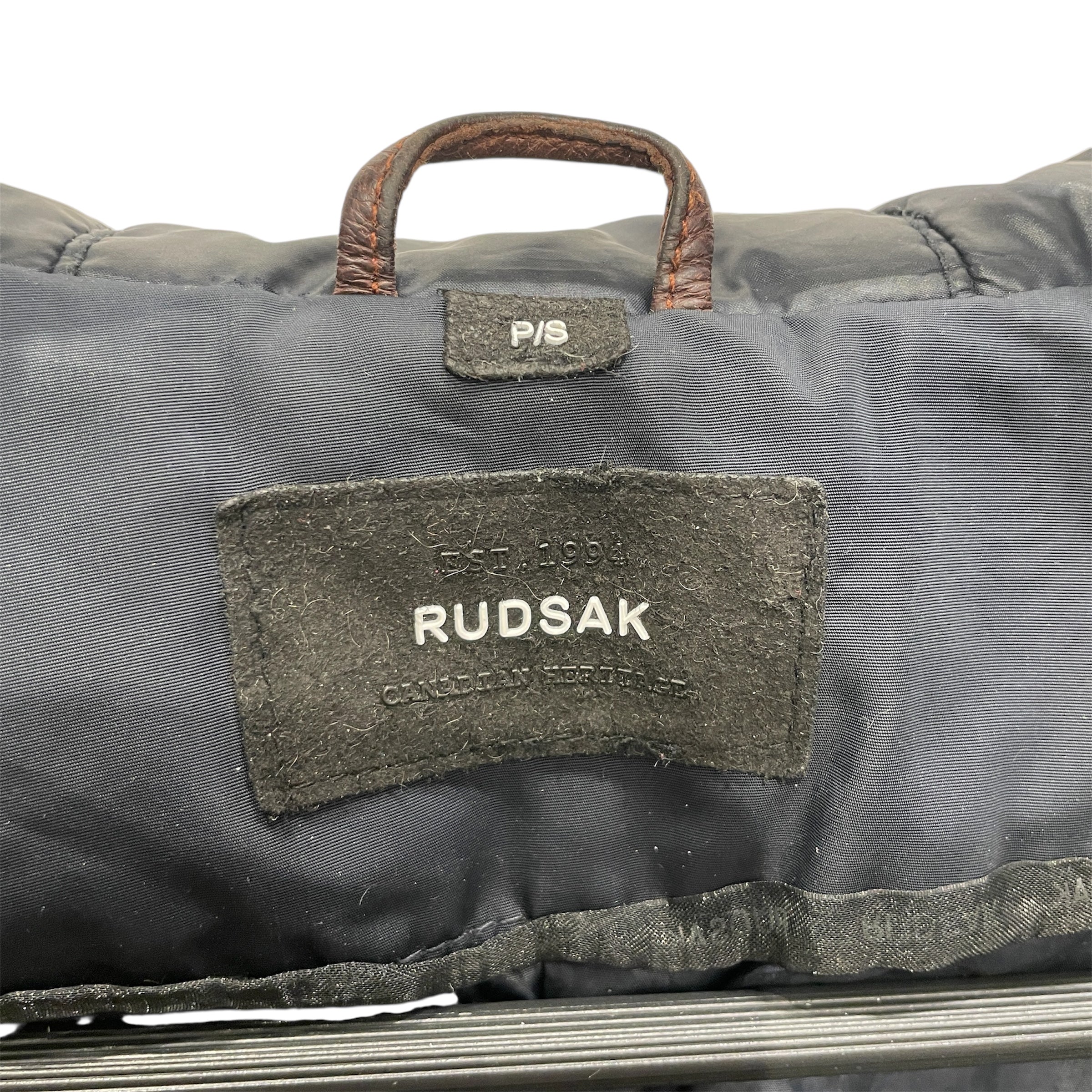 RUDSAK/Coat/S/Leather/BRW/LEATHER/NYLON QUILTED FUR HOOD view 3