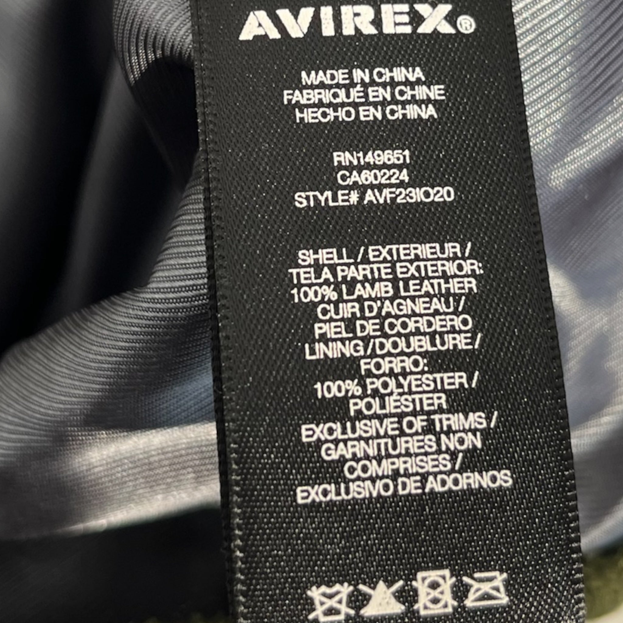 AVIREX/Leather Jkt/XL/Leather/GRN/all american back usa view 4