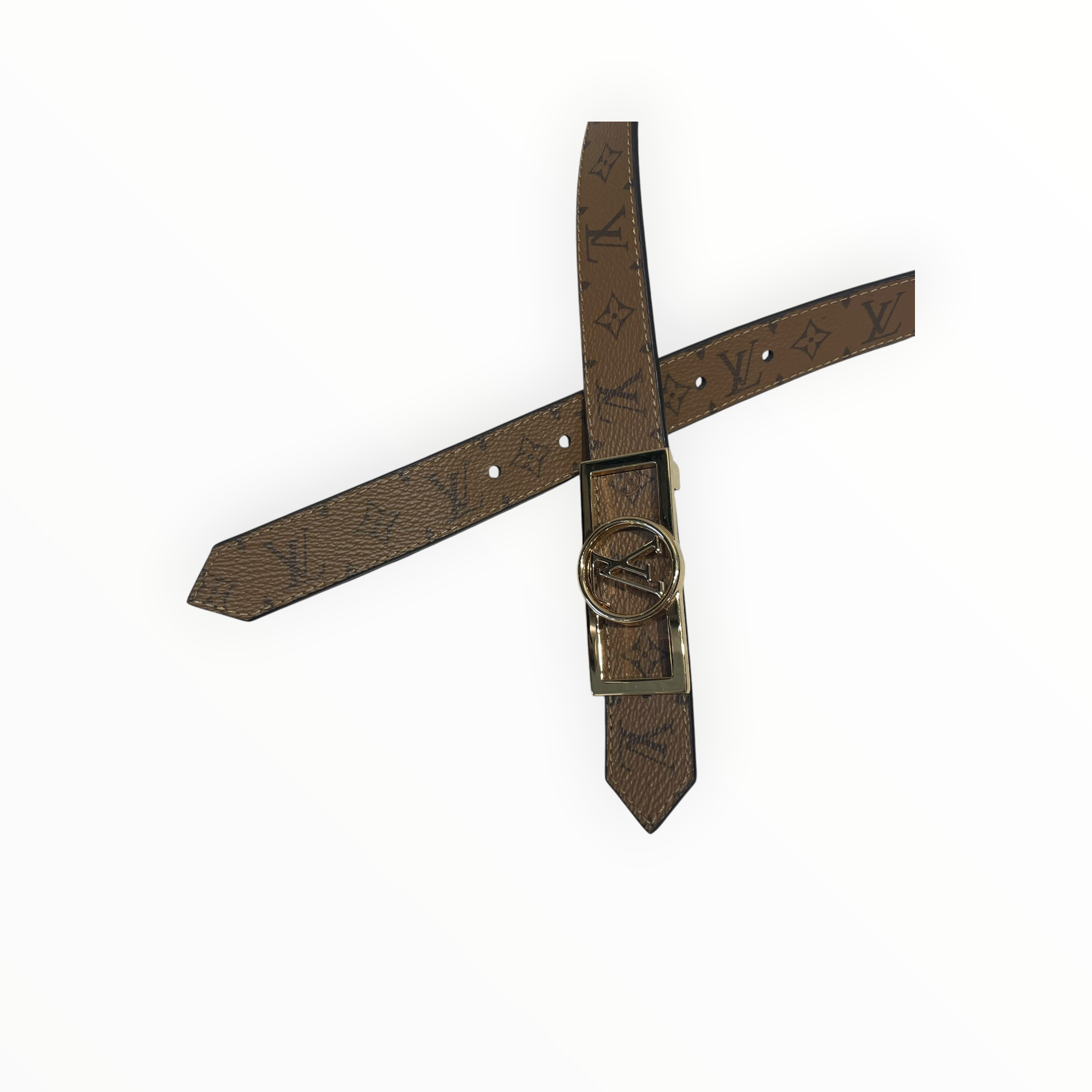 LOUIS VUITTON/Belt/Monogram/Leather/BRW/L's/M0203 view 2