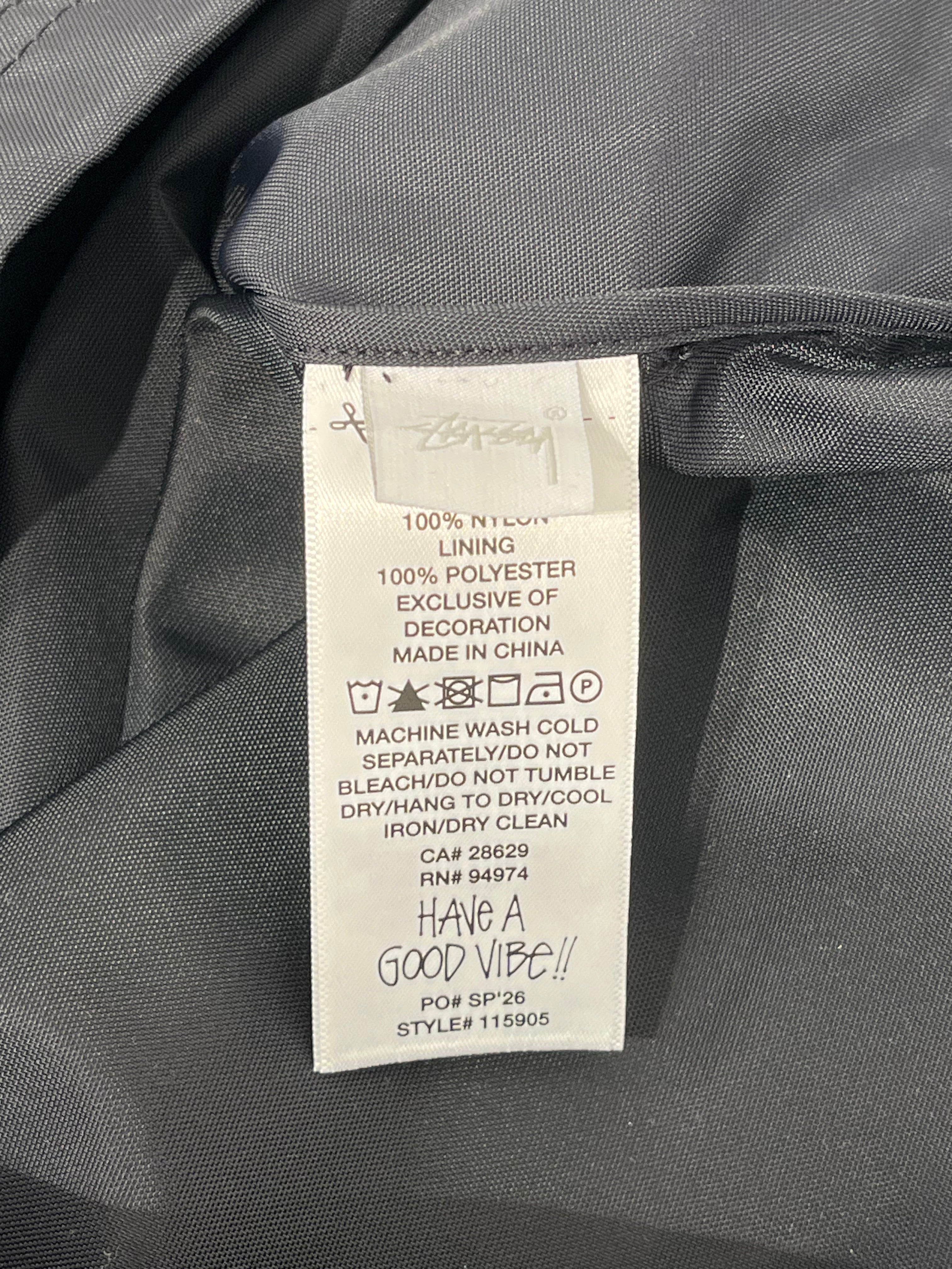 STUSSY/Windbreaker/S/Nylon/BLK/MIDDLE LOGO ANORAK BNWT view 4