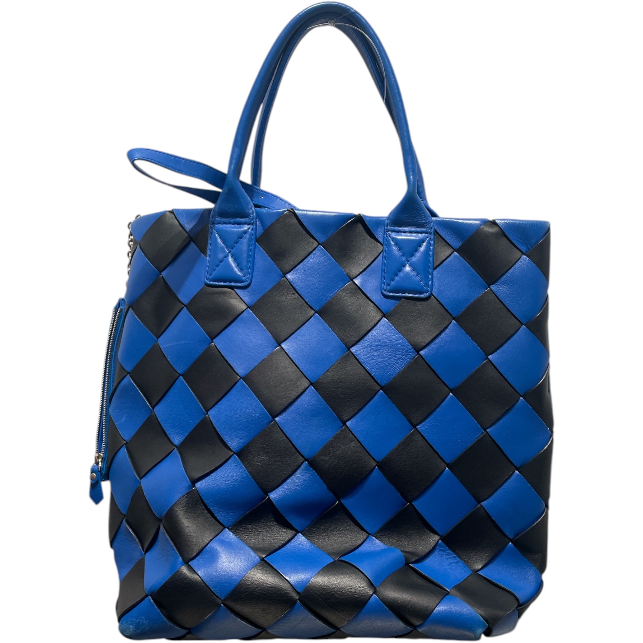 BOTTEGA VENETA/Tote Bag/All Over Print/Leather/BLU/Fettucce Maxi Cabat Tote view 2