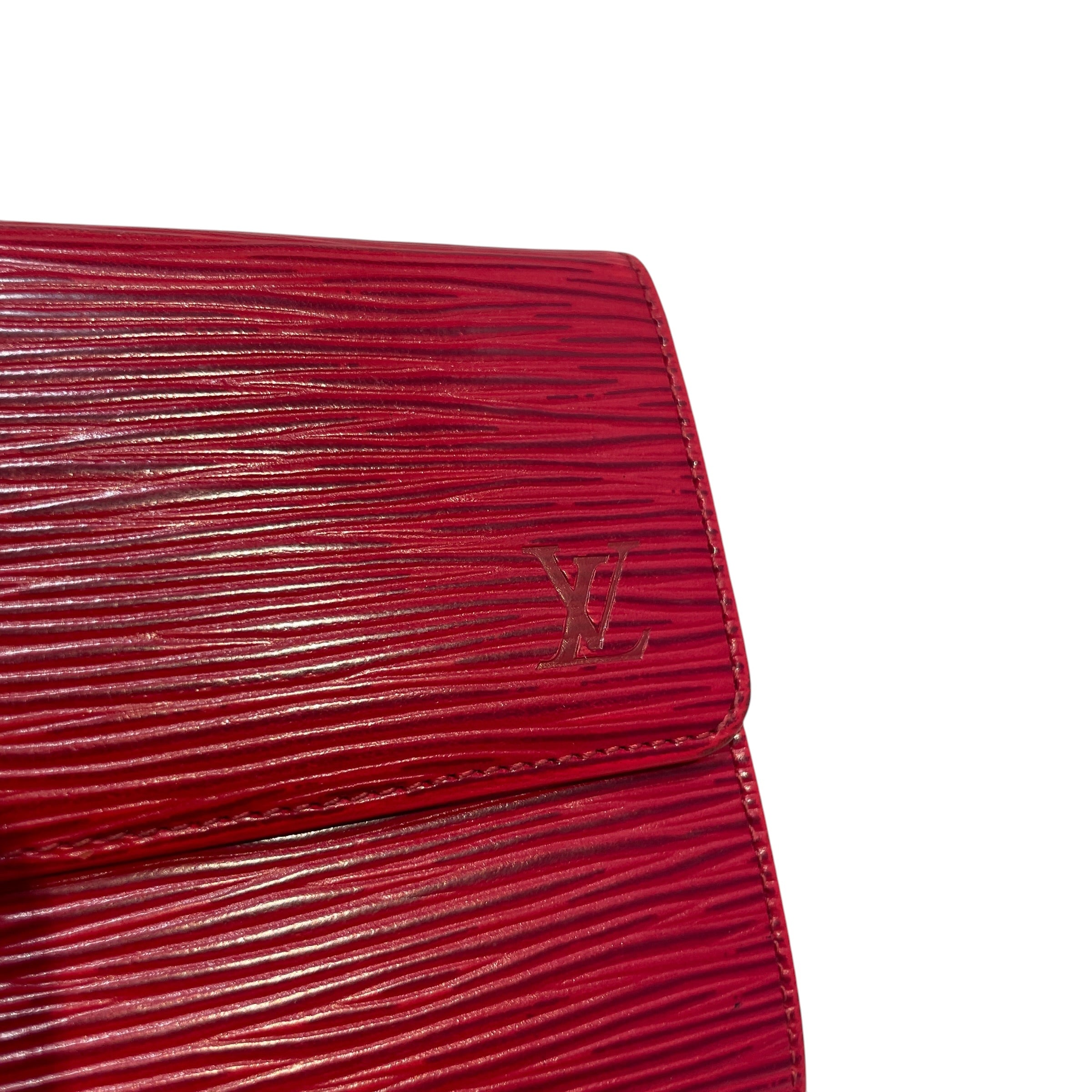 LOUIS VUITTON/Long Wallet/Leather/RED/Epi Port Tresor Wallet view 4
