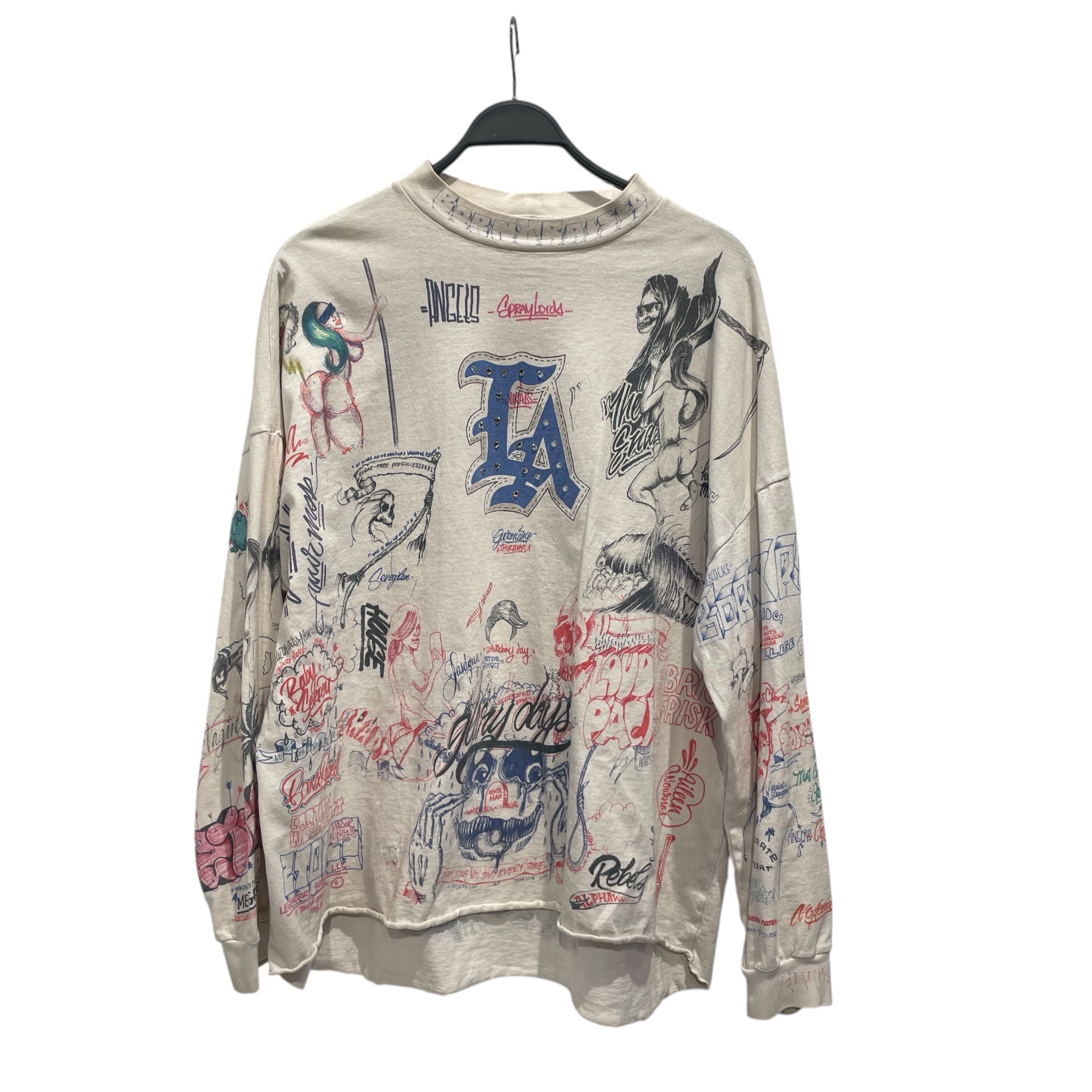 SAINT MICHAEL/BORN X RAISED/LS T-Shirt/OS/Cotton/MLT/All Over Print/ view 1