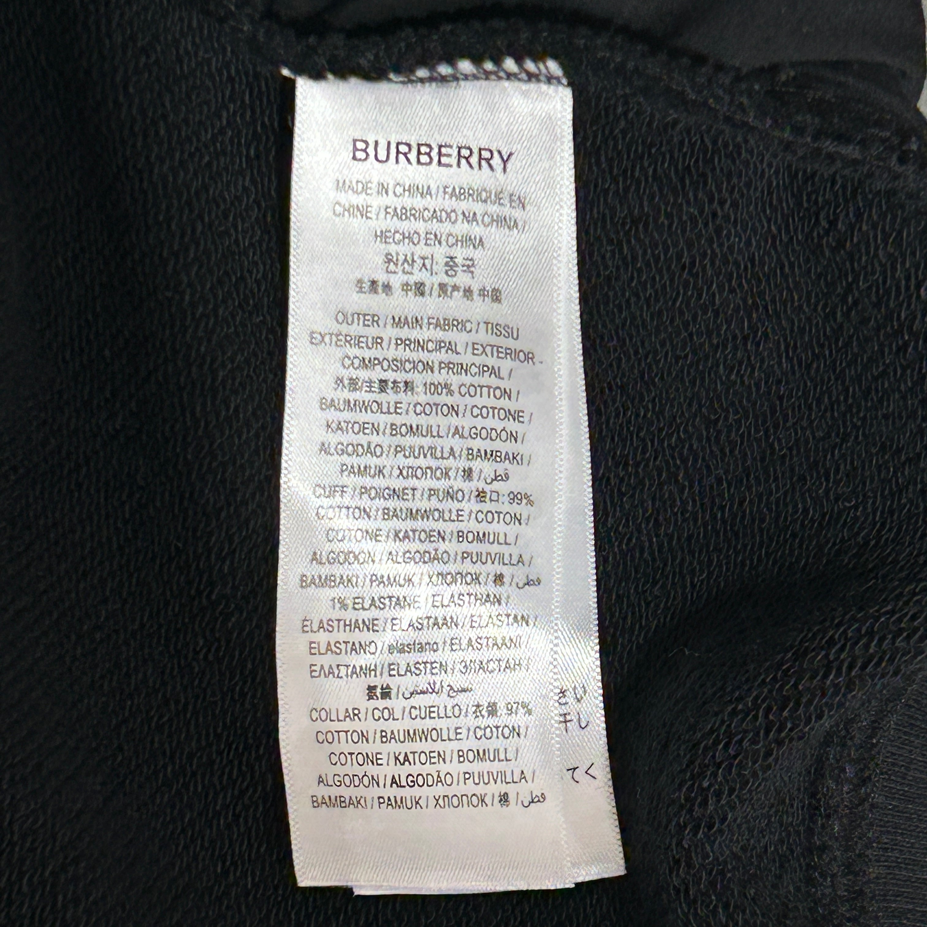 BURBERRY LONDON/Hoodie/XL/Cotton/BLK/BURBERRY CHEST LOGO view 4