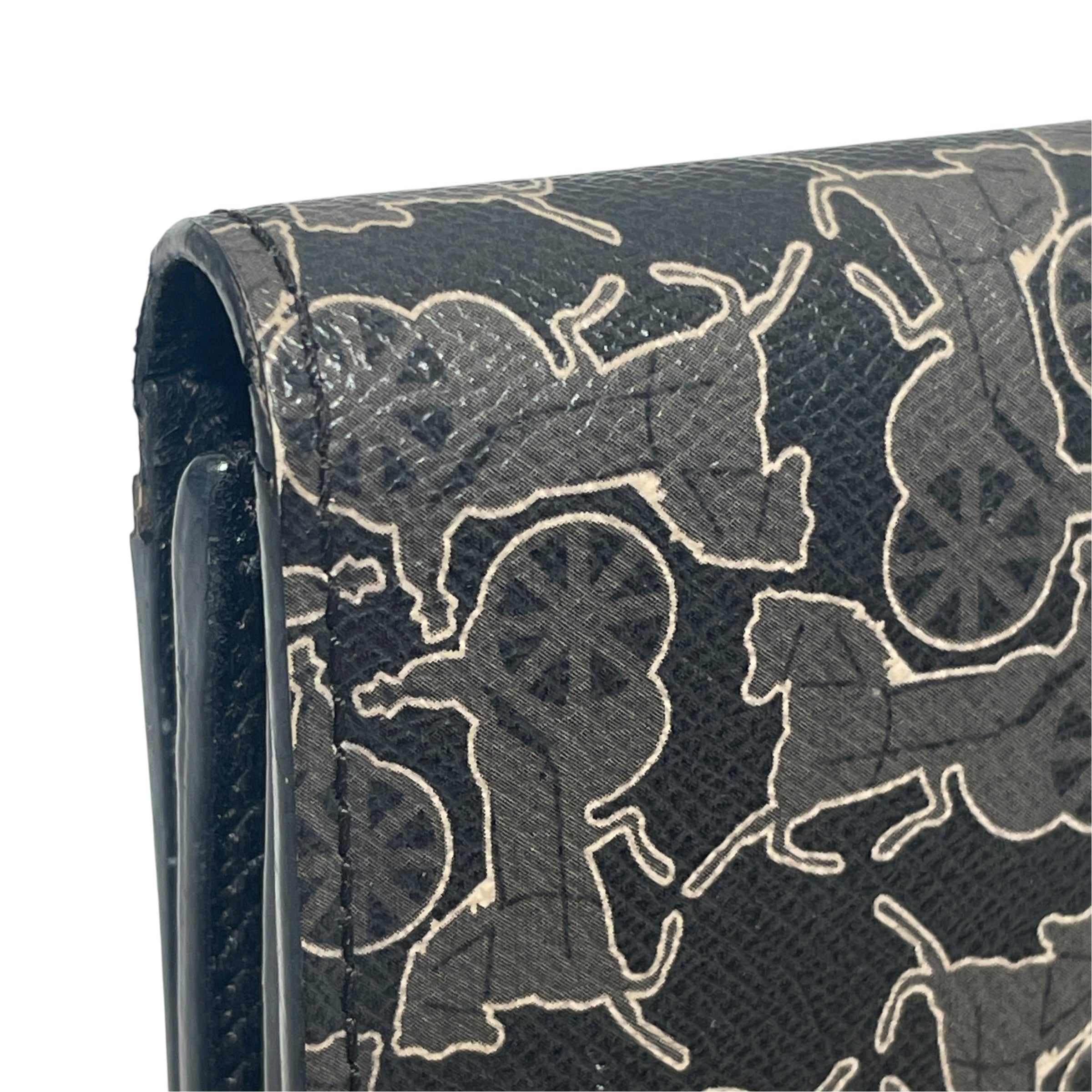 CELINE/Bifold Wallet/All Over Print/Leather/NVY/M's/Printed Logo Wallet view 6
