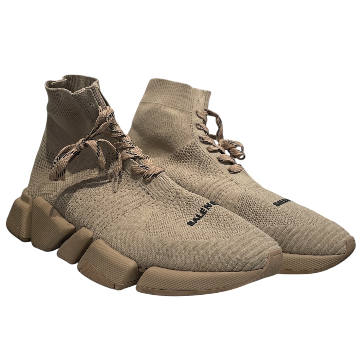 BALENCIAGA/Hi-Sneakers/EU 44/Cotton/BEG/LACE UP SPEED 2.0 view 1