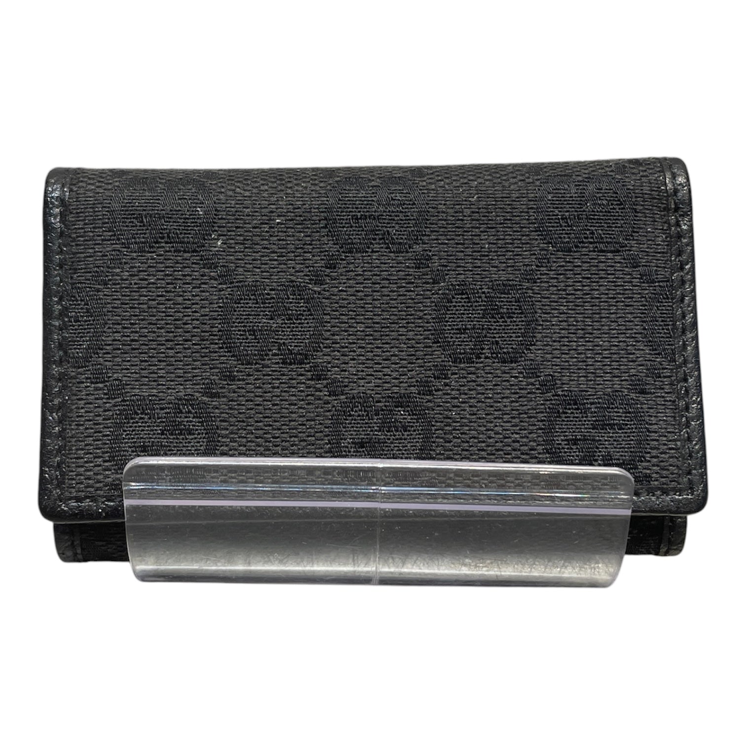 GUCCI/Wallet/Monogram/BLK/M's/key wallet, canvas view 1