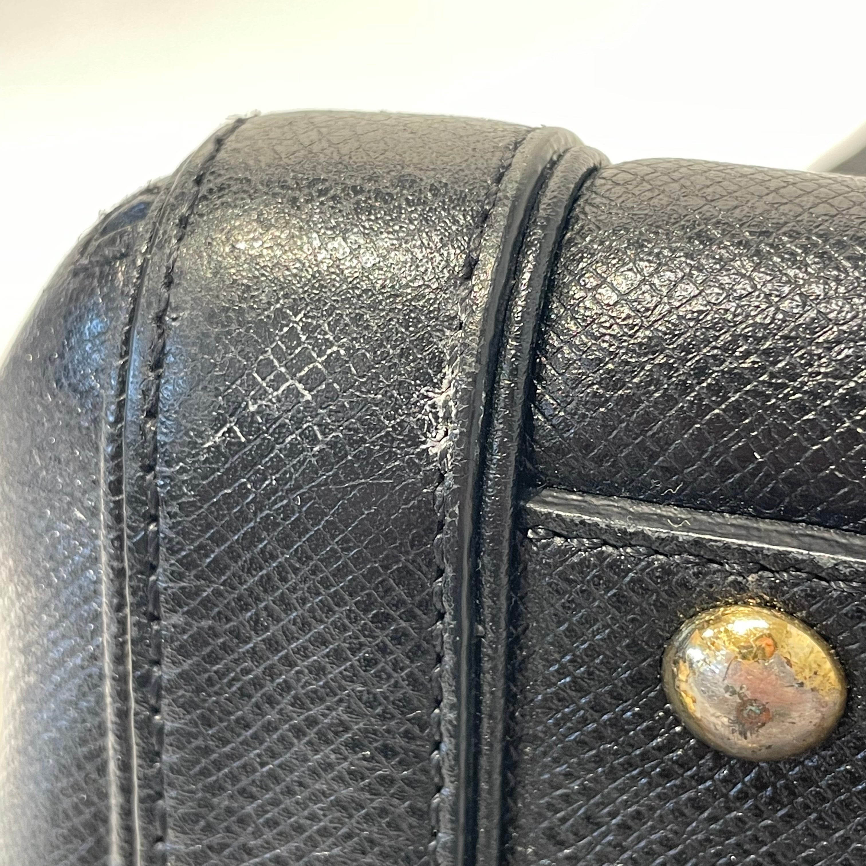 MCM/Hand Bag/Leather/BLK/R7567 view 8