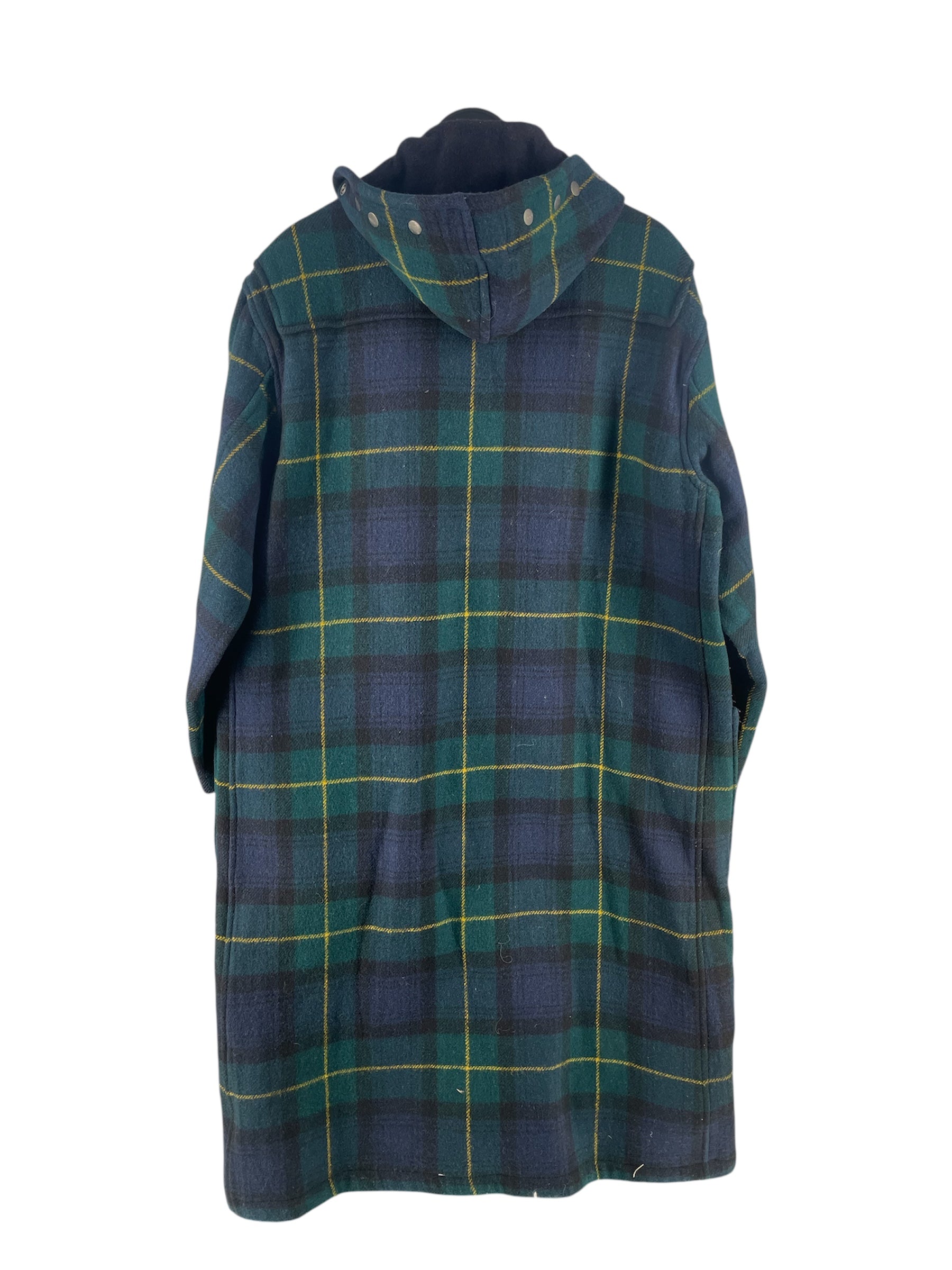 POLO RALPH LAUREN/Trench Coat/S/Wool/GRN/Maxi Length/Plaid/DUFFLE COAT view 2