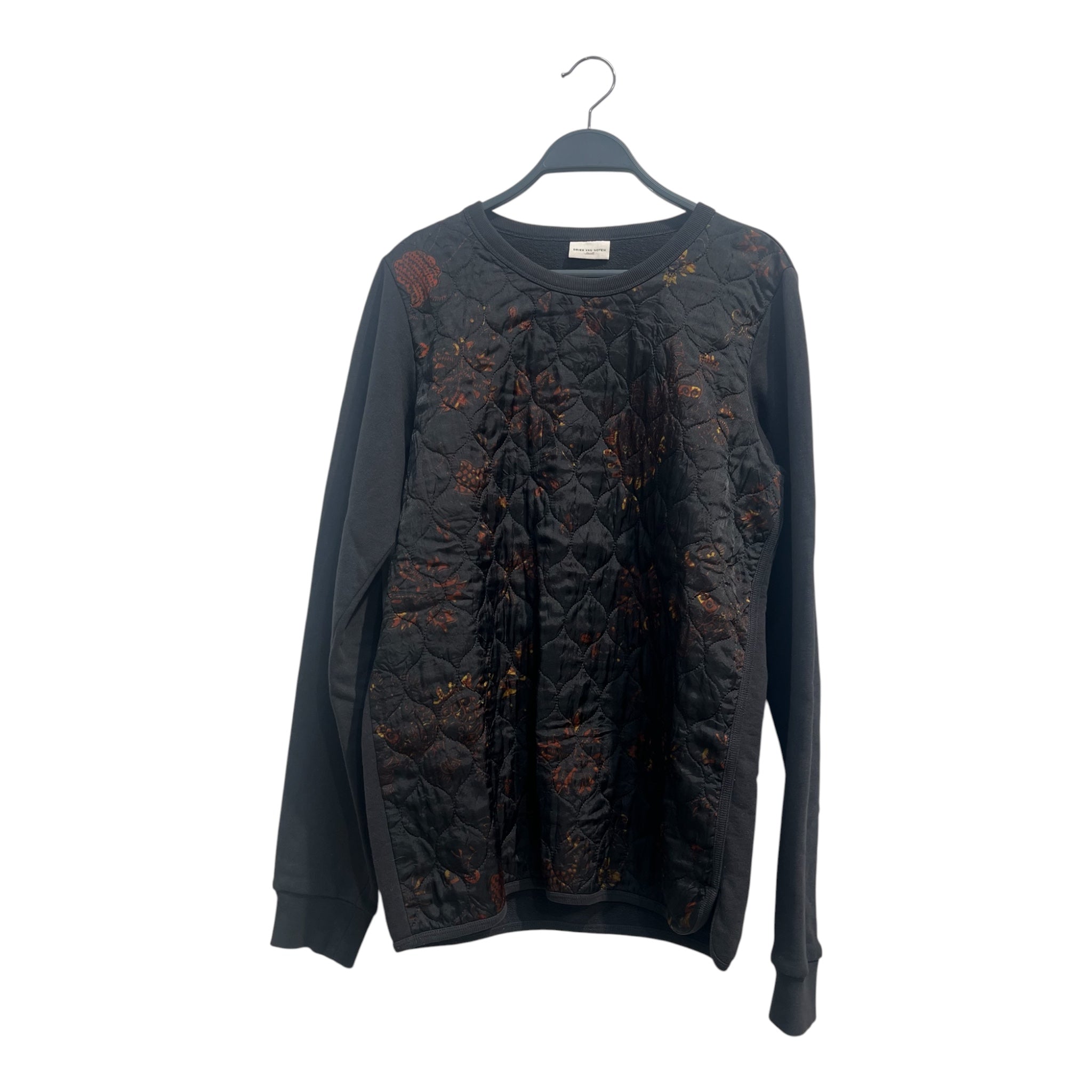 DRIES VAN NOTEN/Sweatshirt/M/All Over Print/BLK/orange brown tribal paisley view 1