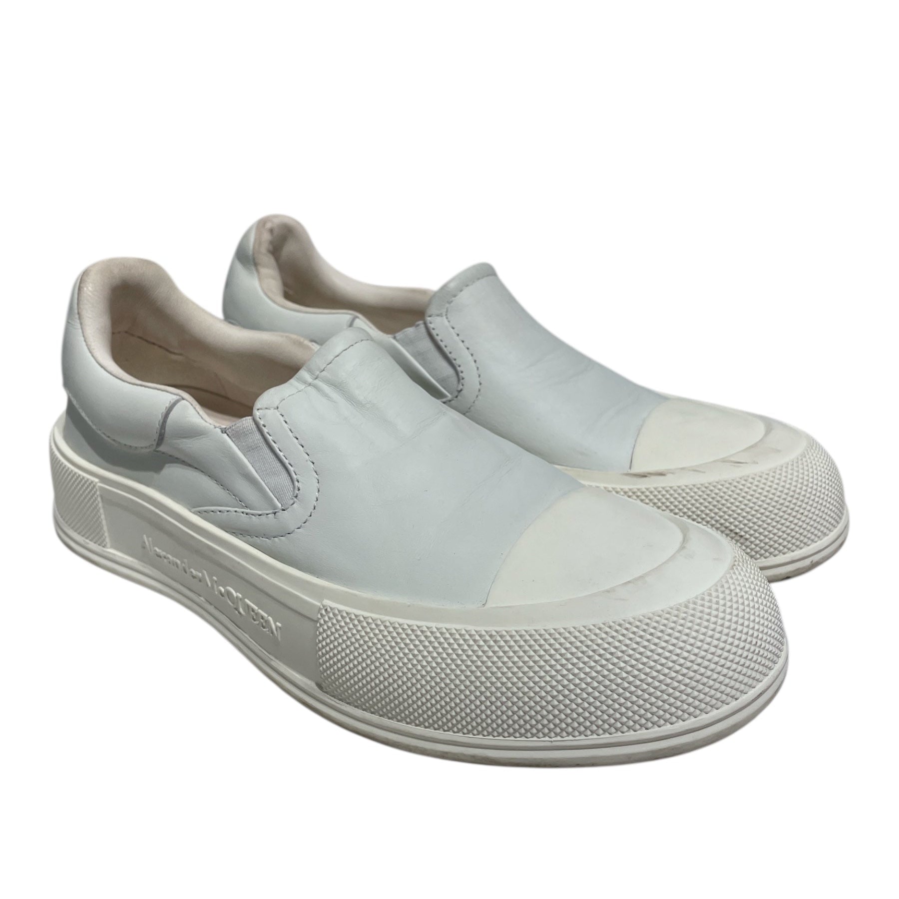 Alexander McQueen/Low-Sneakers/EU 40/WHT/Deck Skate Plimsoll Slip on view 1