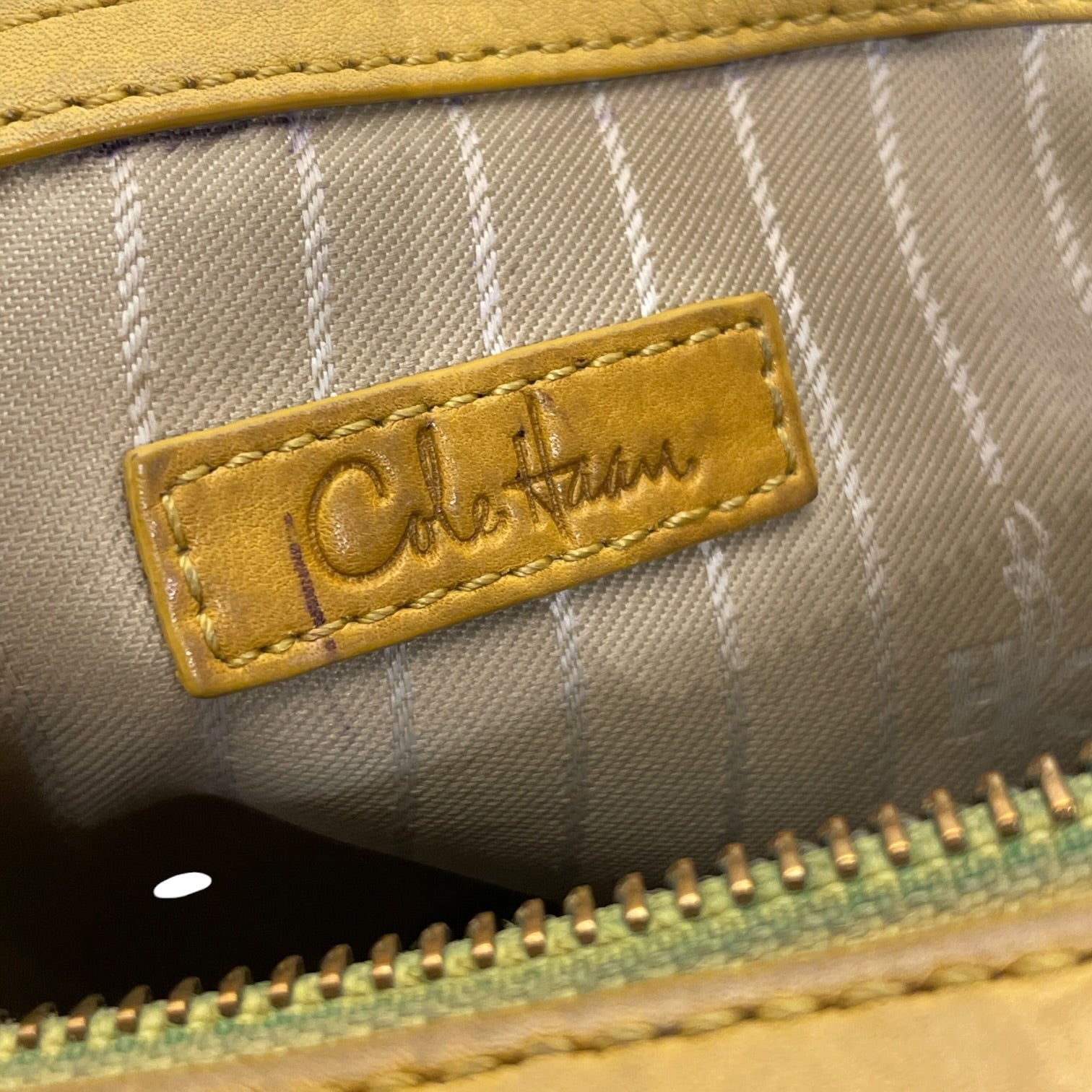 COLE HAAN/Hand Bag/Leather/YEL/weave hobo view 4