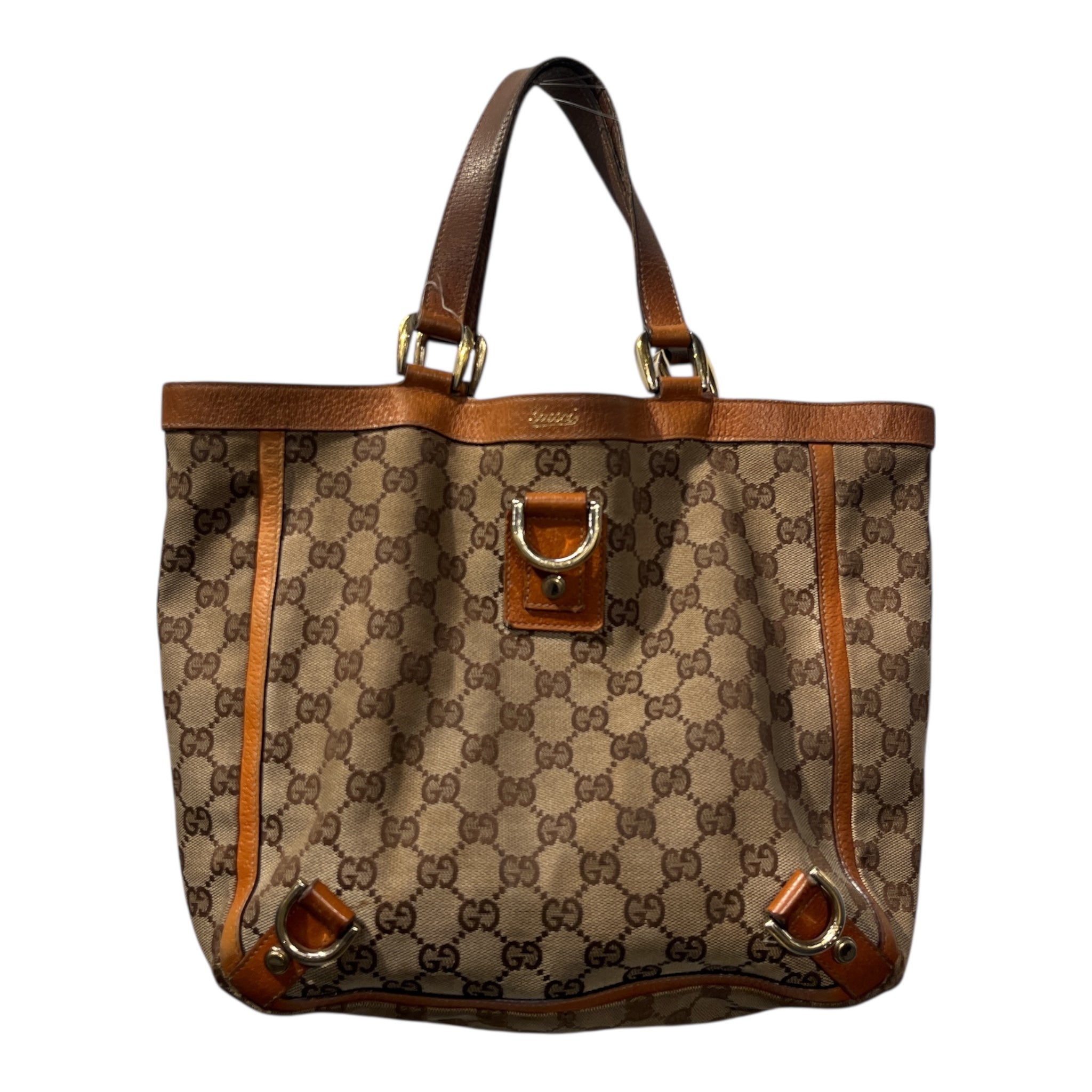 GUCCI/Hand Bag/Monogram/Cotton/KHK/Abbey GG Bag view 1