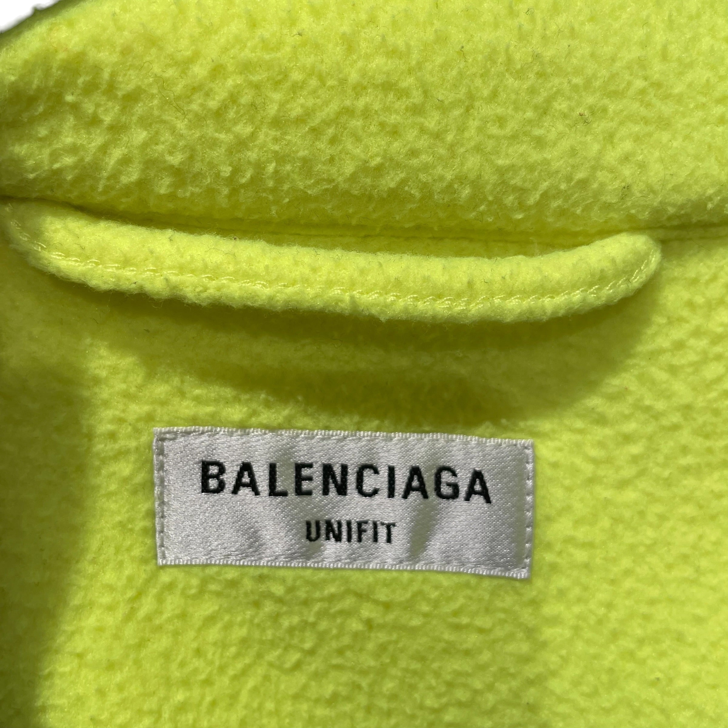 BALENCIAGA/Fleece Jkt/S/Polyester/YEL/2021 SPORTY B BLK/WHITE view 3