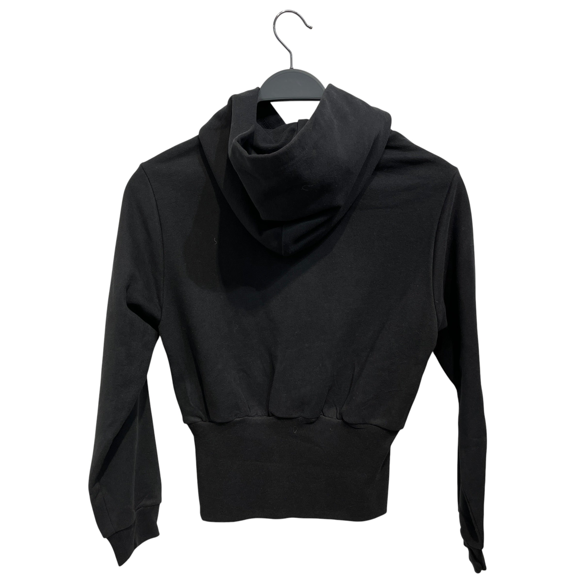 BALENCIAGA/Hoodie/XS/Cotton/BLK/Pullover/undersized/cropped plain hoodi view 2