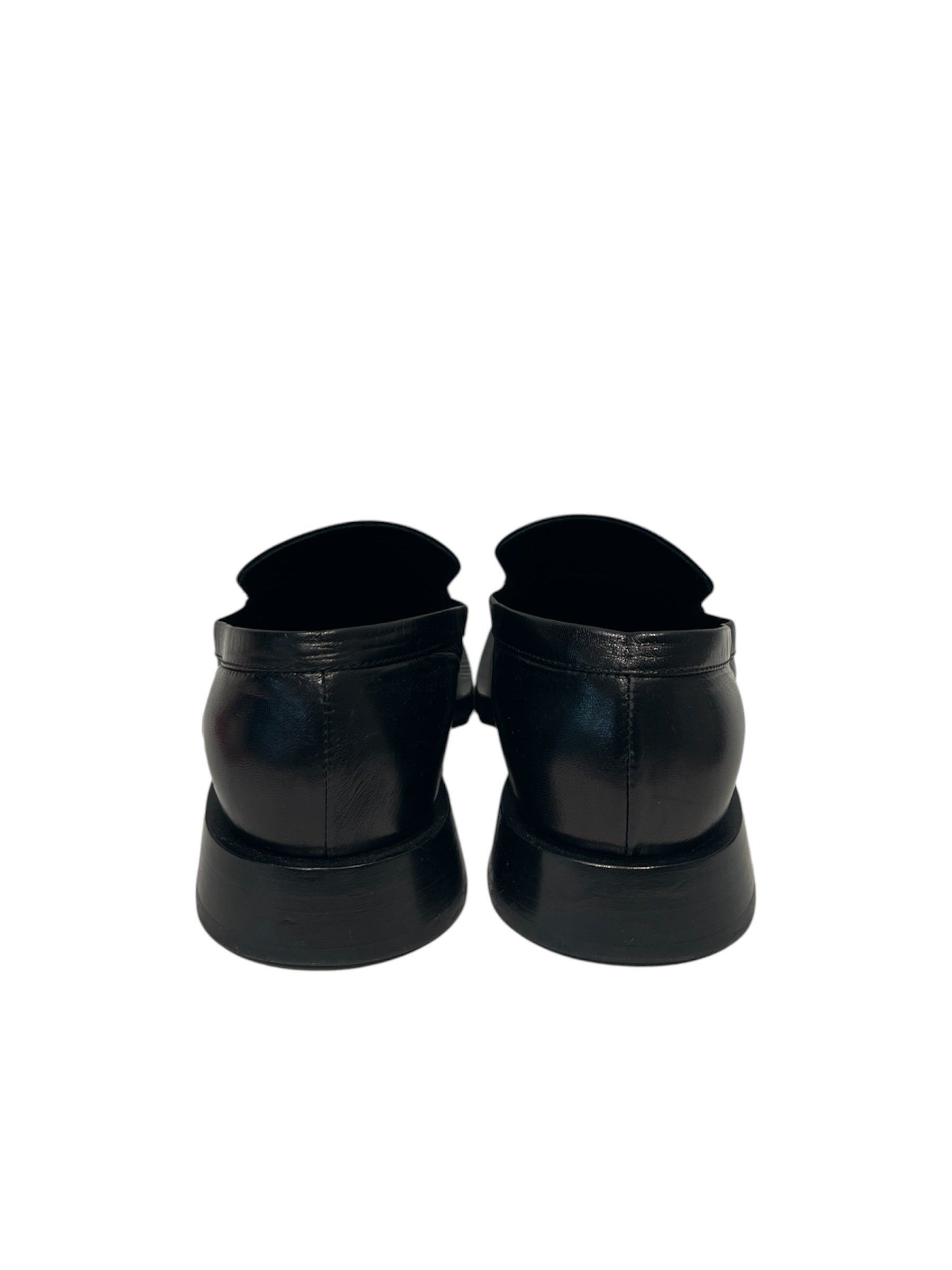 JIL SANDER/Dress Shoes/EU 37.5/Leather/BLK/WRINKLEEATHERLOAFERS view 3
