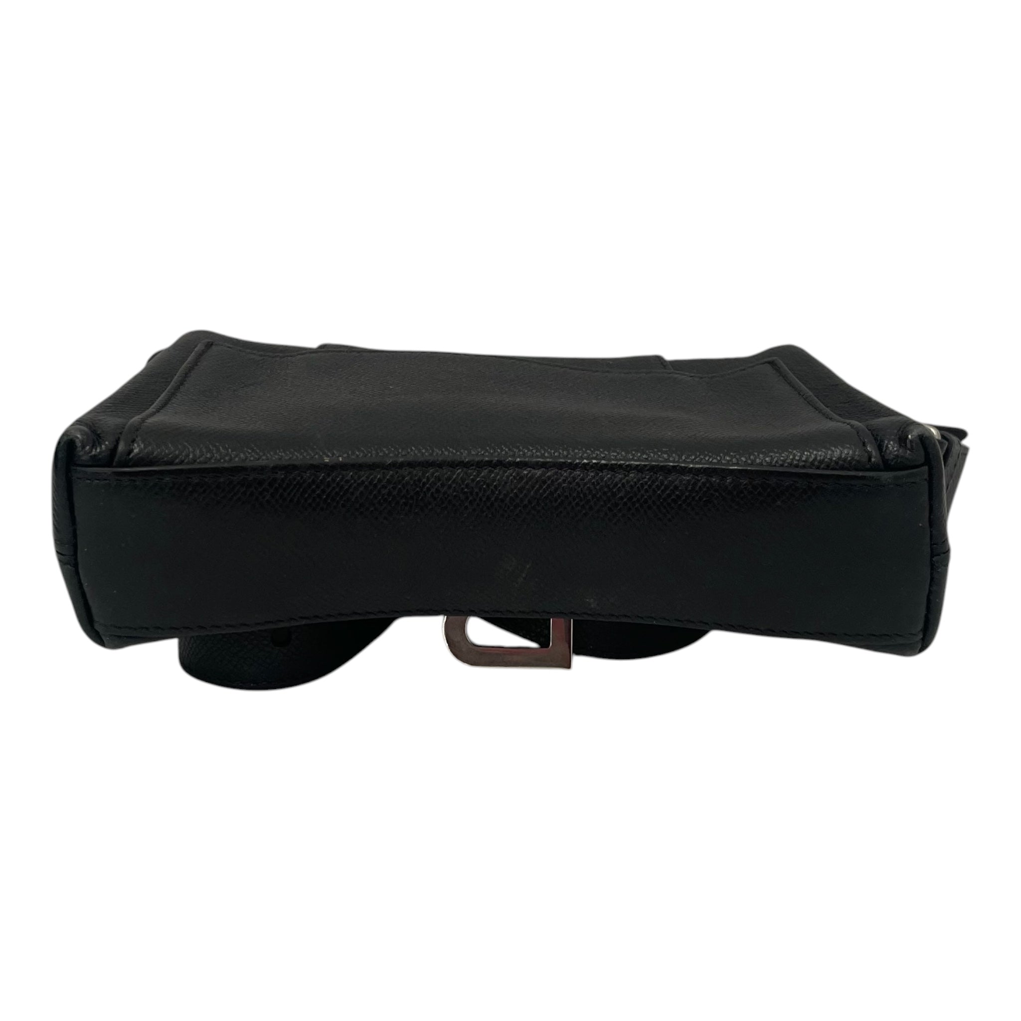 BALENCIAGA/Cross Body Bag/Leather/BLK/belt strap view 3