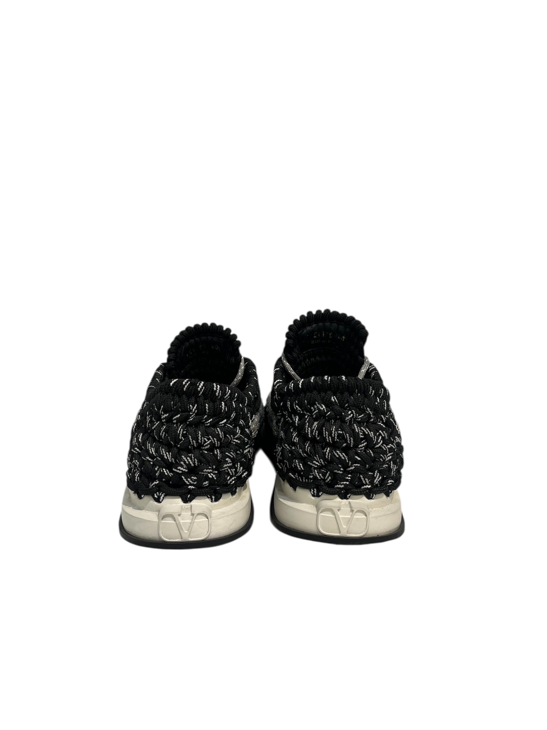 VALENTINO GARAVANI/Low-Sneakers/EU 40/BLK/paracord gry blk view 3