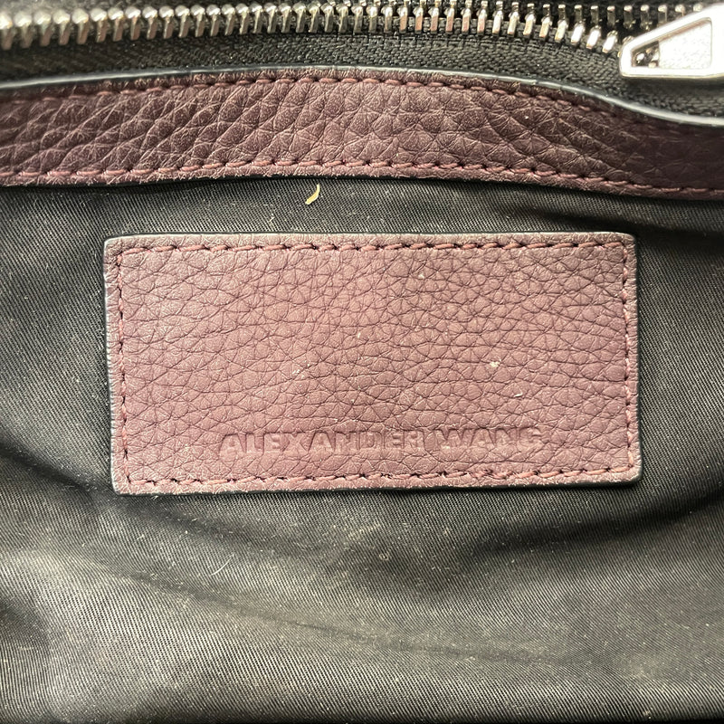 Alexander Wang/Cross Body Bag/Leather/PPL/ROCCO PLUM/SILVER HARDWARE