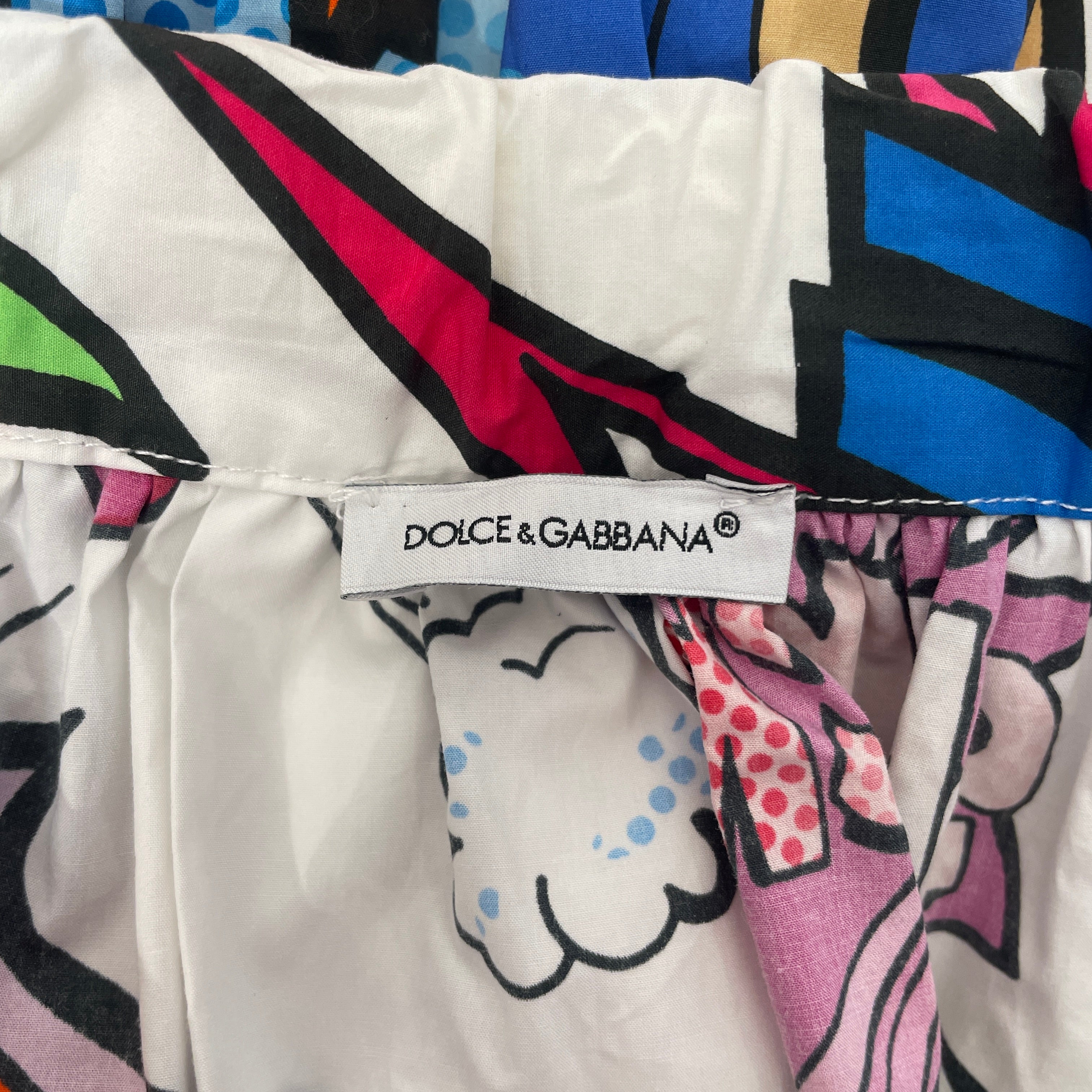 DOLCE&GABBANA/Skirt/11/All Over Print/Cotton/WHT/POP ART view 3